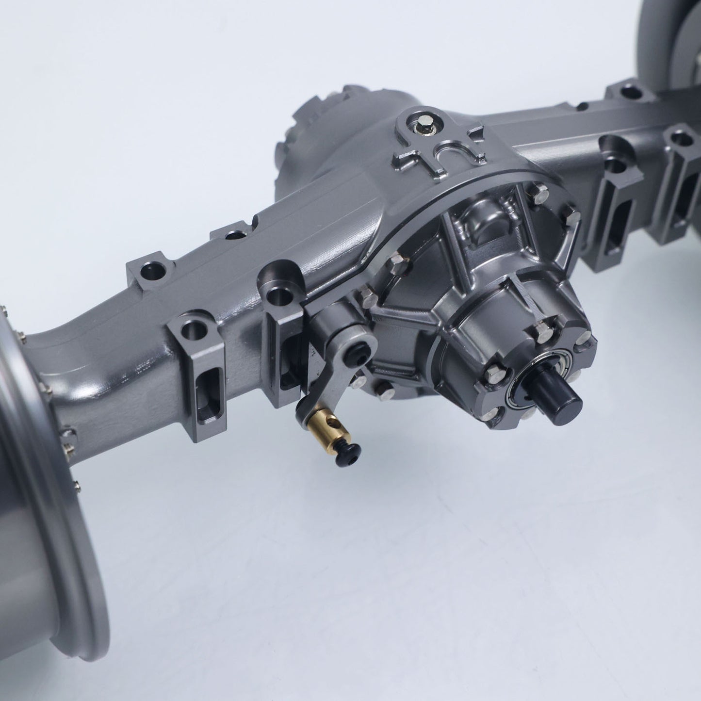 1/14 Metal Wheel Side Reduction Rear Axle for JD Model RC Hydraulic Loader JDM-198 ZW370 JDM-88 Remote Control Articulated Truck Vehicle