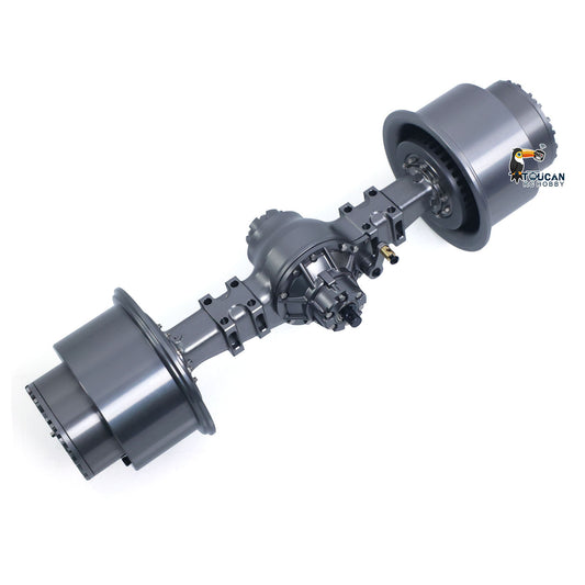 1/14 Metal Wheel Side Reduction Front/Rear Axles Differential Lock for 1/14 RC Articulated Truck E450C Radio Control Hydraulic Loader ZW370 JDM-198