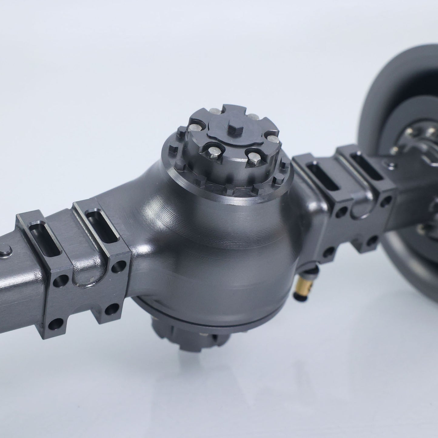 1/14 Metal Wheel Side Reduction Rear Axle for JD Model RC Hydraulic Loader JDM-198 ZW370 JDM-88 Remote Control Articulated Truck Vehicle