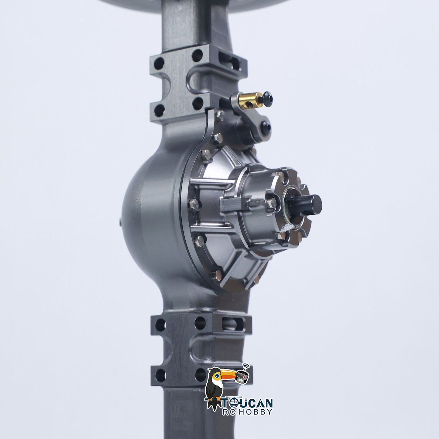 Metal Wheel Side Reduction Front Axle for 1/14 RC Hydraulic Loader ZW370 JDM-198 Radio Control Articulated Truck Model E450C Construction Vehicle