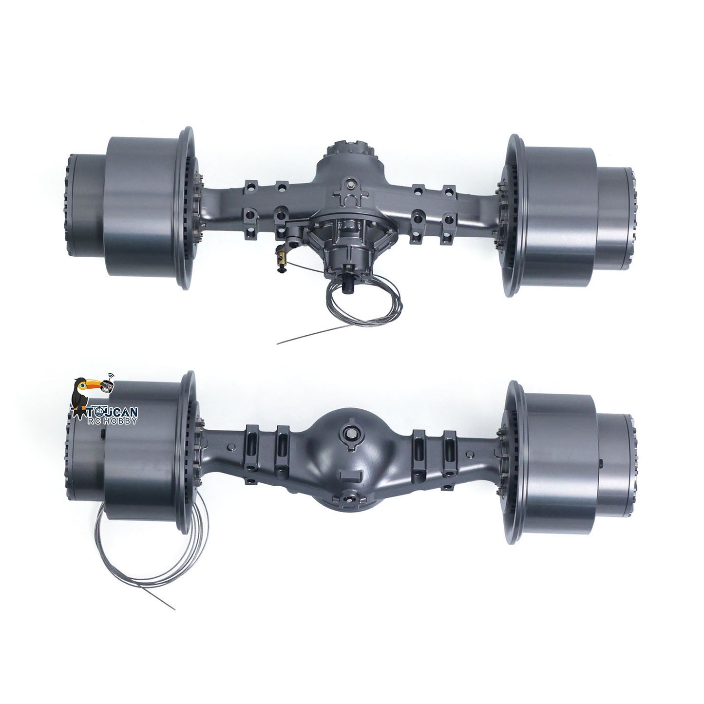 1/14 Metal Wheel Side Reduction Front/Rear Axles Differential Lock for 1/14 RC Articulated Truck E450C Radio Control Hydraulic Loader ZW370 JDM-198