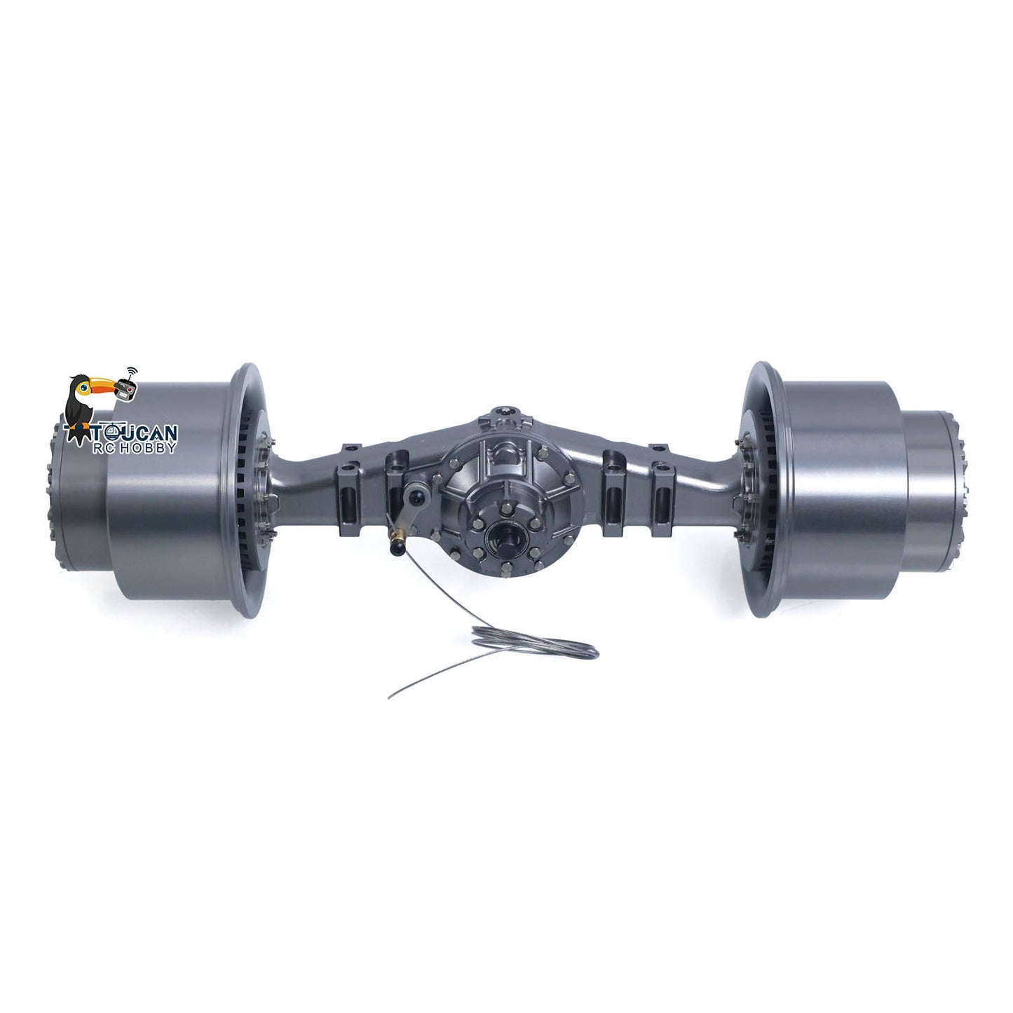 Metal Wheel Side Reduction Front Axle for 1/14 RC Hydraulic Loader ZW370 JDM-198 Radio Control Articulated Truck Model E450C Construction Vehicle
