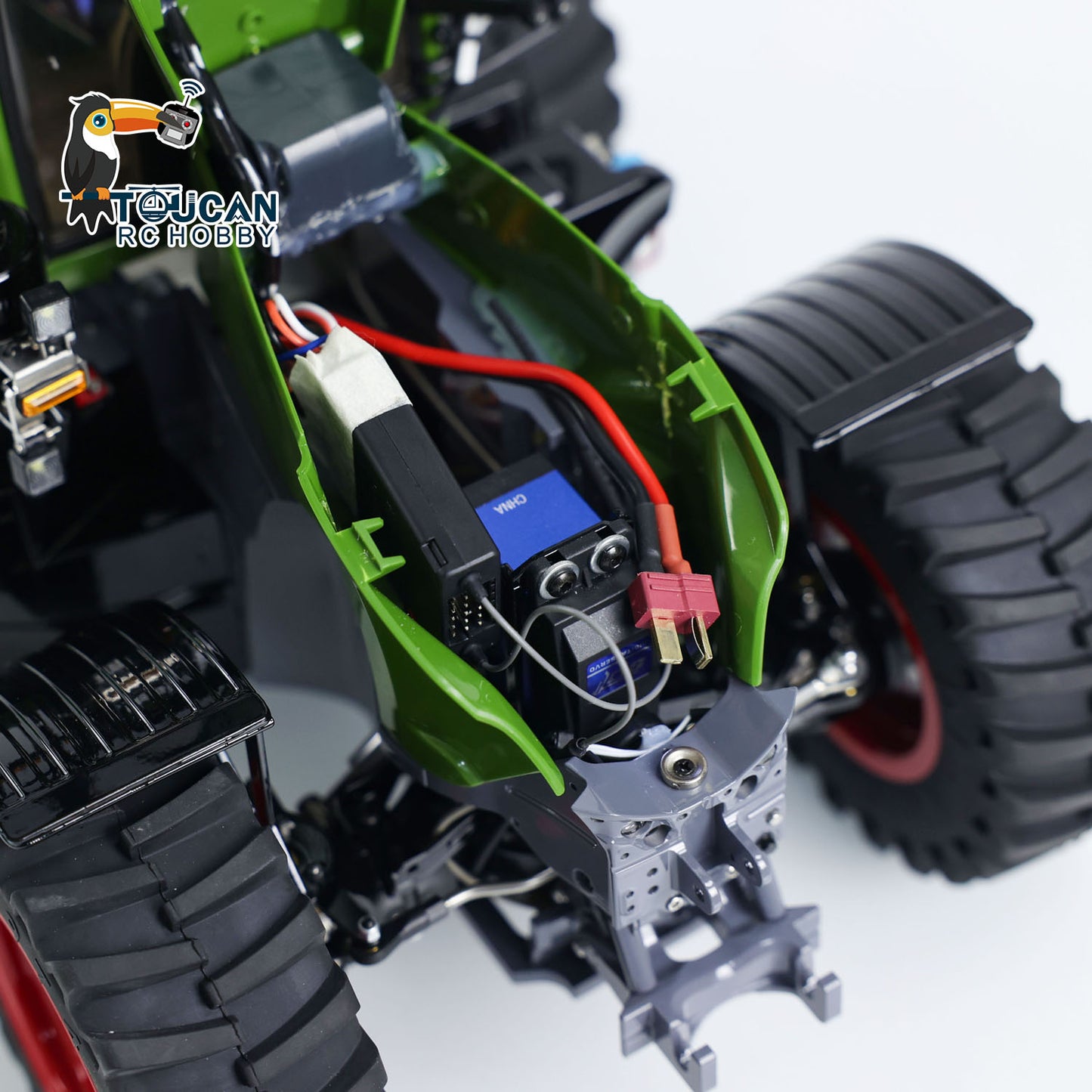 LESU 1/16 4X4 1050 RC Tractors Metal Chassis Ready to Run Car Differential Lock Model FrSky ST8 ESC Servo Motor DIY Vehicle
