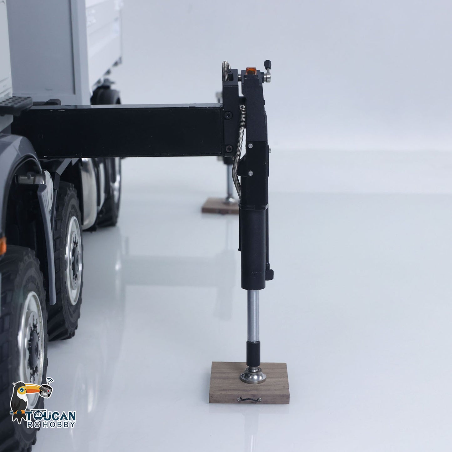 4151 AK Metal 1/14 RC Tractor Truck with Hydraulic Crane Fly Jib Arm Bucket 6*6 Remote Control Farm Car 3Speed Model Lorry Sound