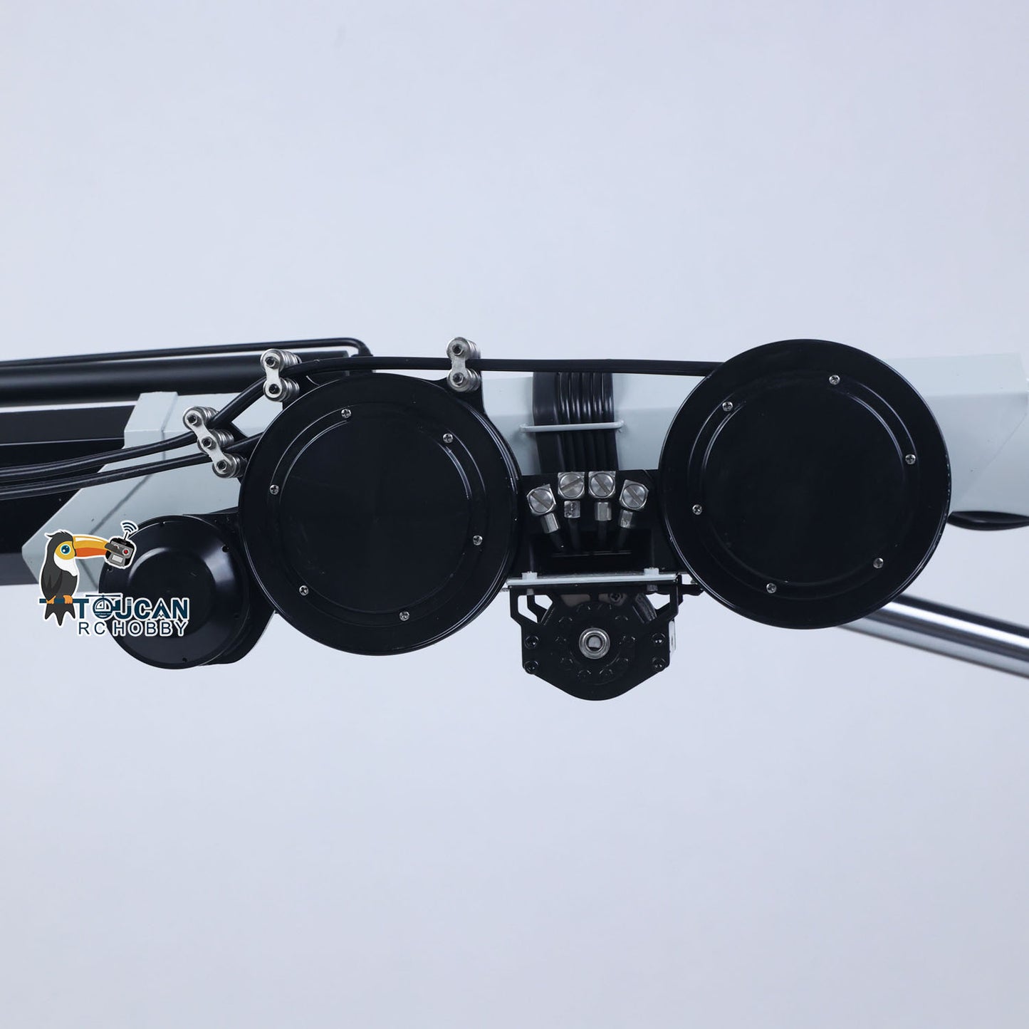 4151 AK Metal 1/14 RC Tractor Truck with Hydraulic Crane Fly Jib Arm Bucket 6*6 Remote Control Farm Car 3Speed Model Lorry Sound