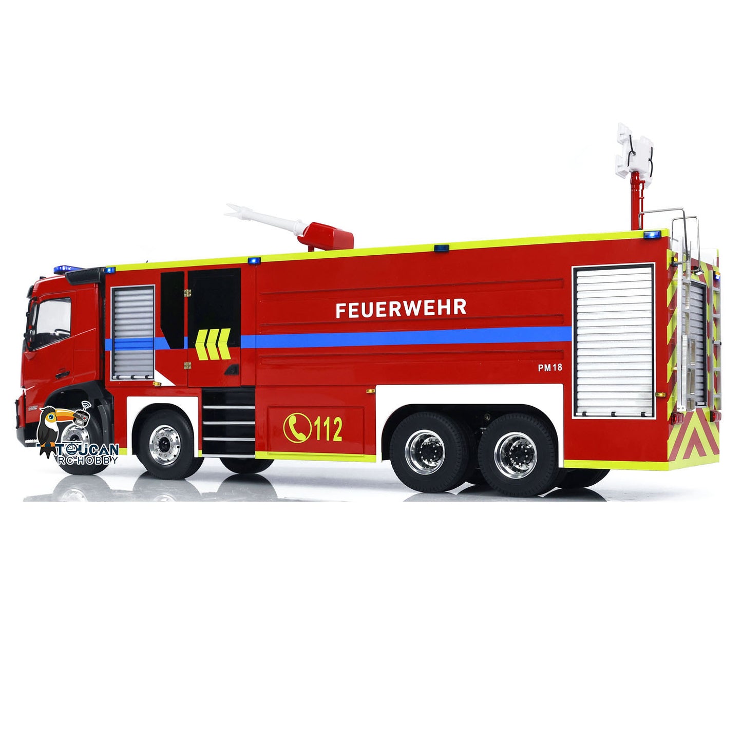 1/14 Remote Control Fire Truck 8x4 RC Fire Fighting Vehicles Model Lights Sounds