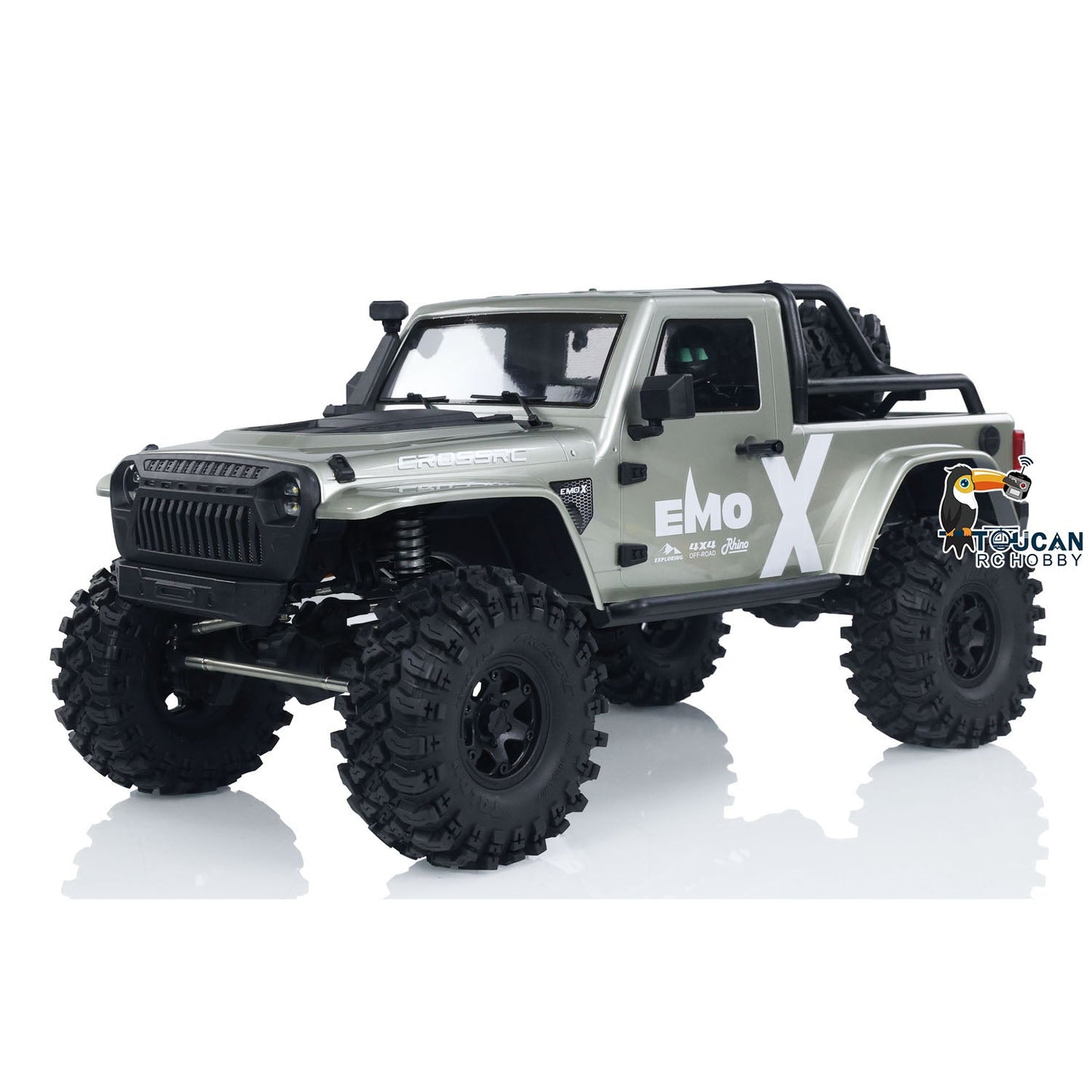 1/8 RC Crawler Car CROSSRC EMO X 2025 4X4 Remote Control Off Road Car Model Brushless Hobbywing 8IGHT FOC Motor ESC Light Radio