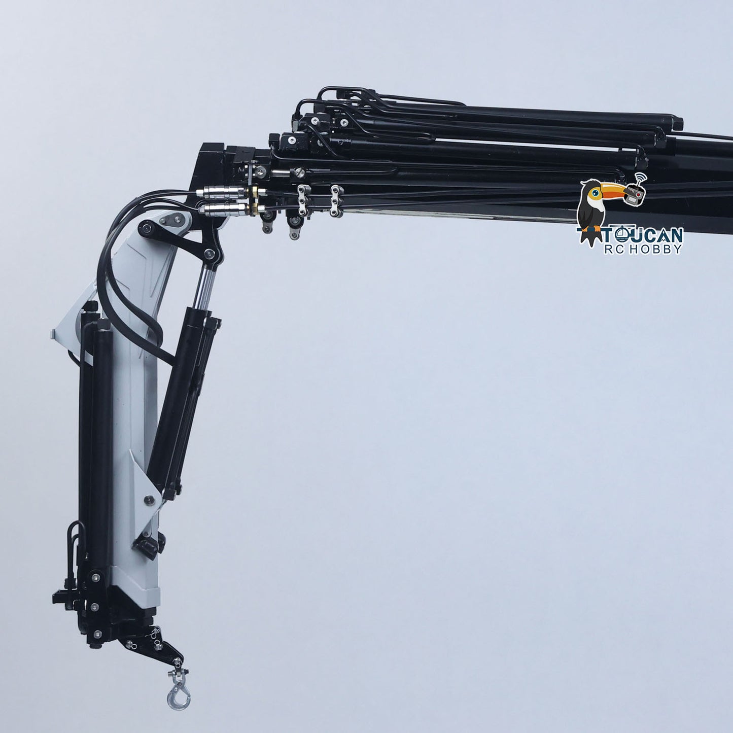 4151 AK Metal 1/14 RC Tractor Truck with Hydraulic Crane Fly Jib Arm Bucket 6*6 Remote Control Farm Car 3Speed Model Lorry Sound