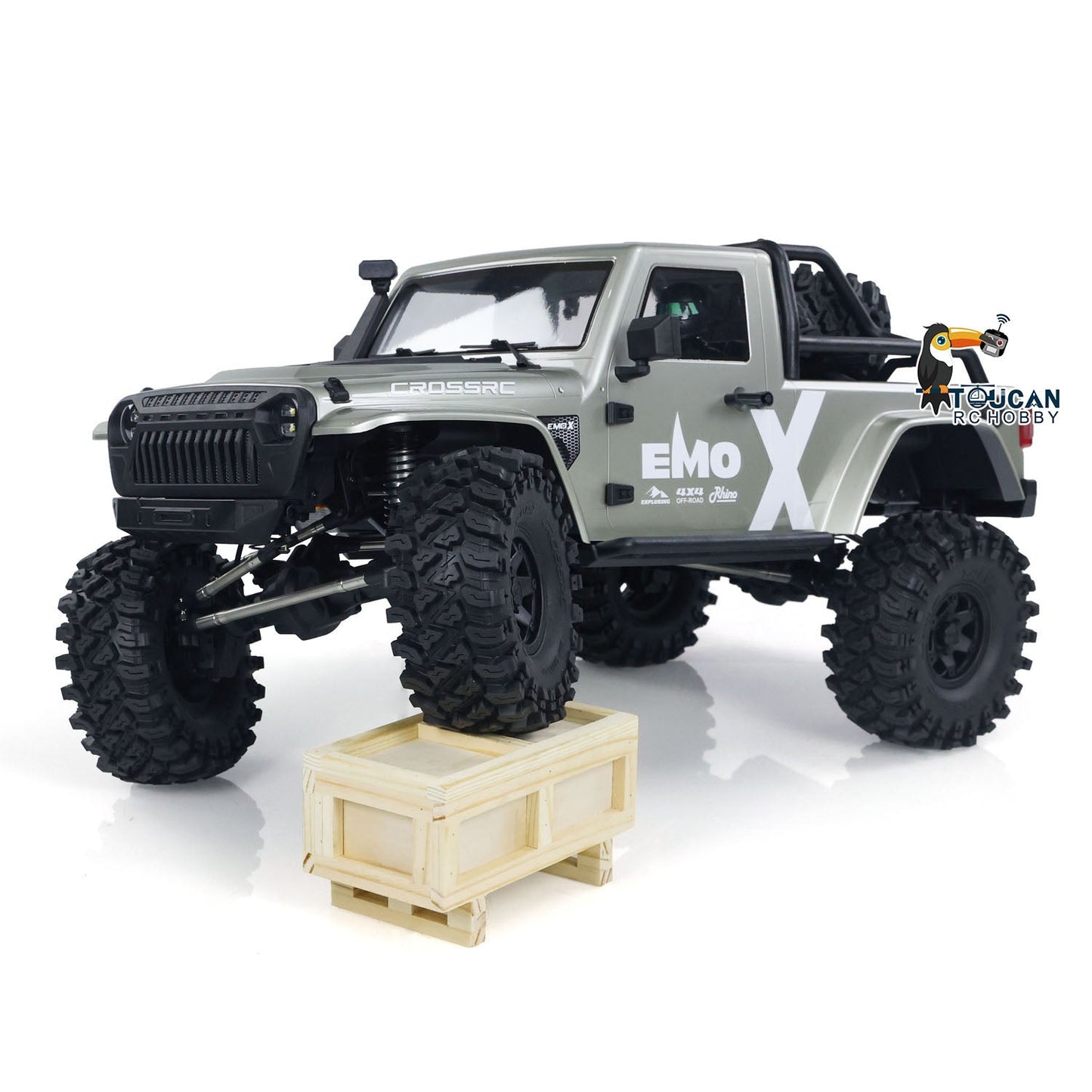 1/8 RC Crawler Car CROSSRC EMO X 2025 4X4 Remote Control Off Road Car Model Brushless Hobbywing 8IGHT FOC Motor ESC Light Radio