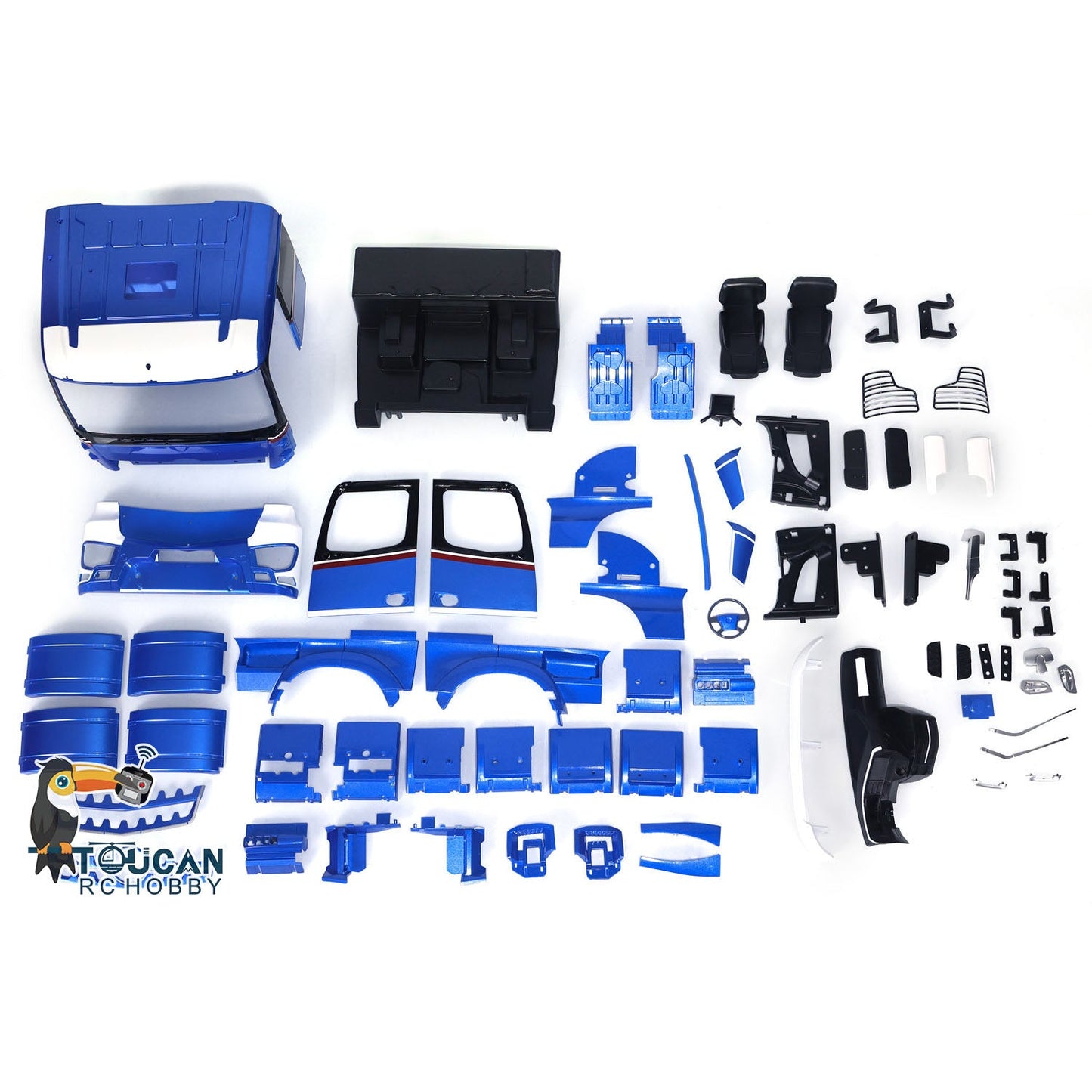 Plastic Cabin Car Body Set Kits for 1/14 6x6 6X4 RC Tractor Radio Controlled Truck Emulated Car Hobby Model Painted