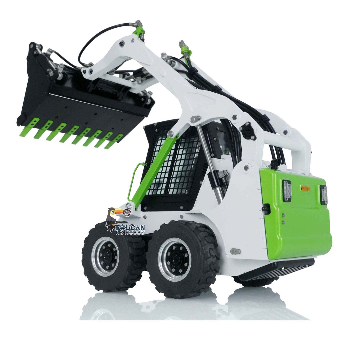 LESU 1/14 Metal Aoue-LT5H Wheeled Skid-Steer RC Hydraulic Loader RTR Model Ready to Run Light Sound Flysky FS-i6S