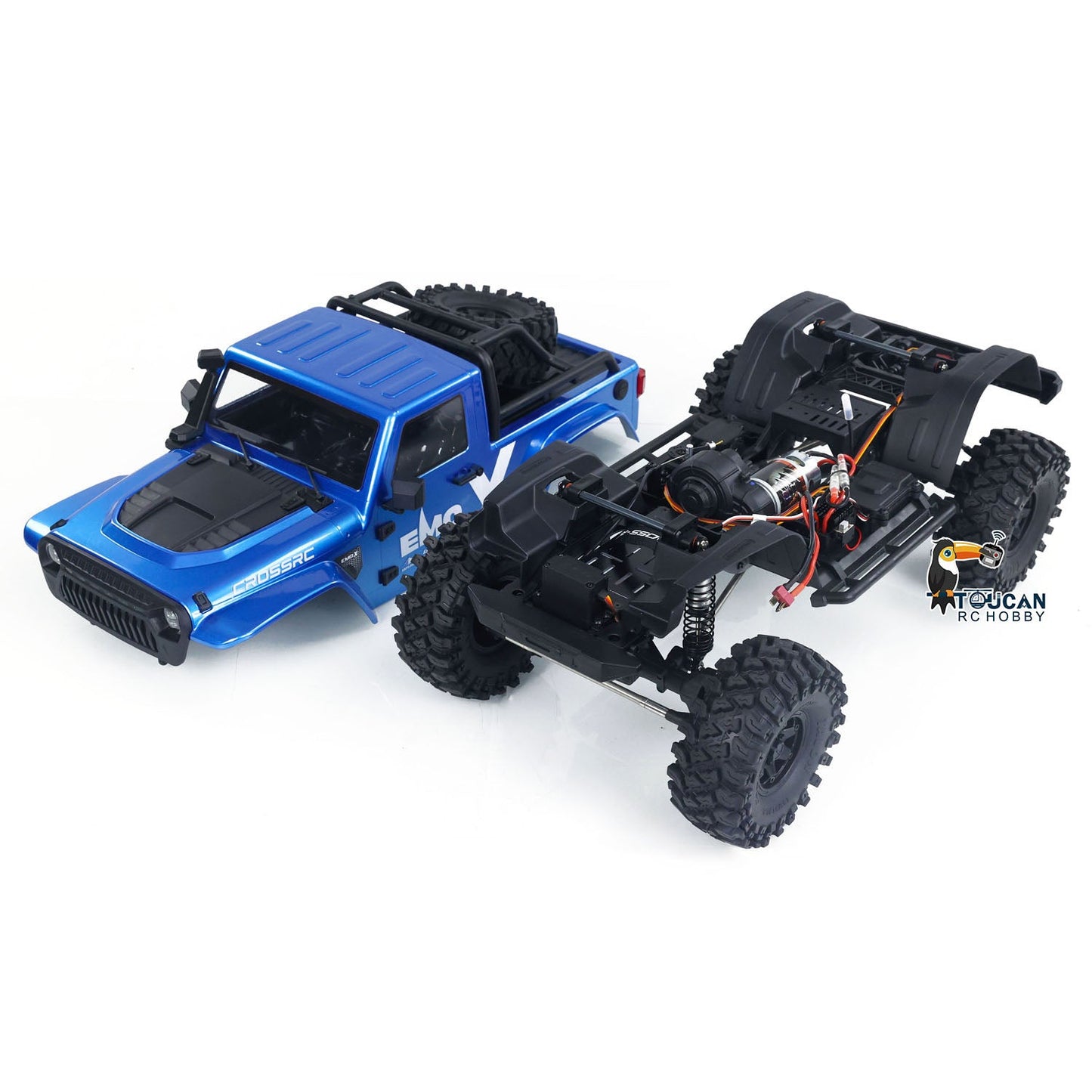 CROSSRC 1/8 Painted RC Crawler Car 4X4 EMO X Remote Control Off-road Vehicles PNP Hobby Models Emulated Vehicle Toys