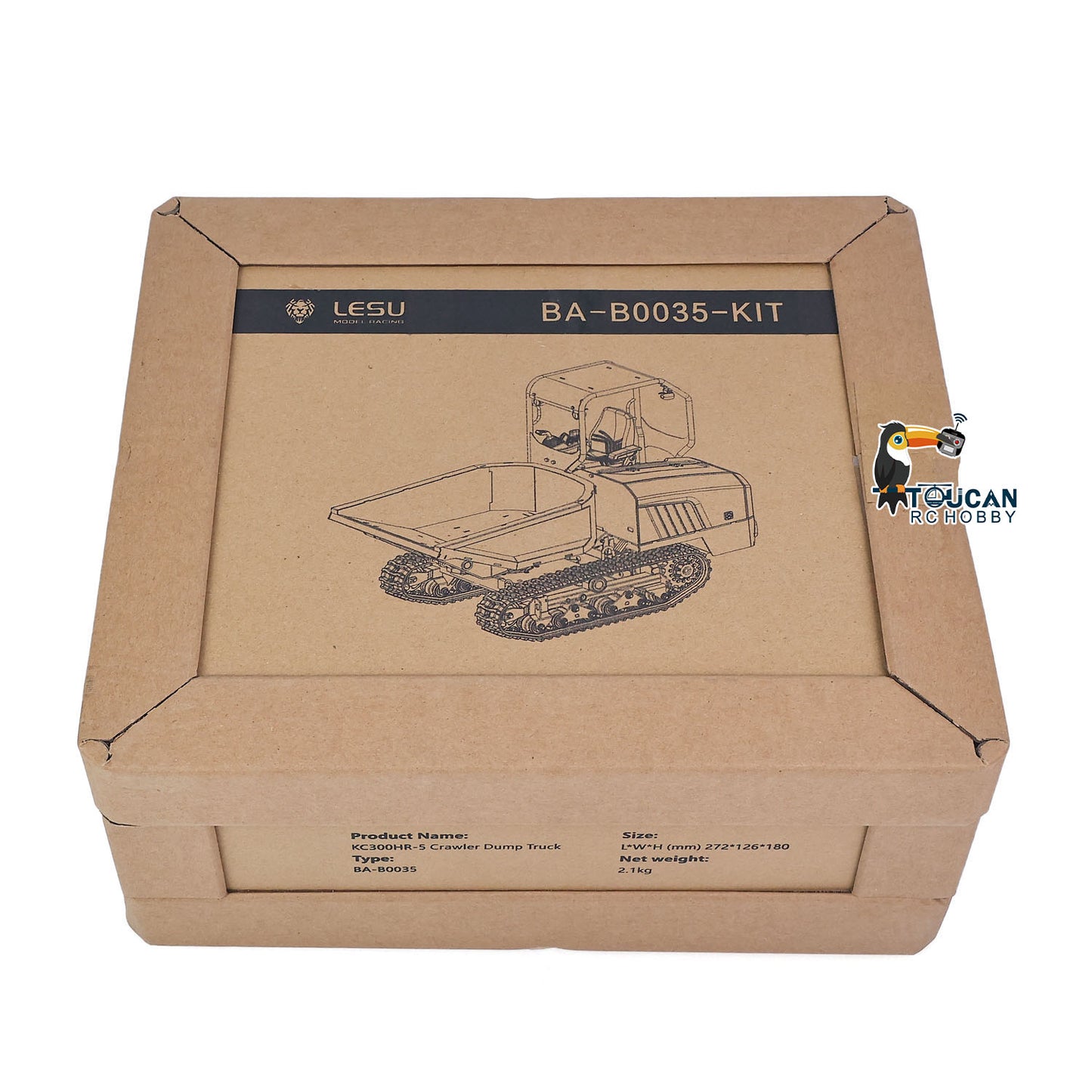 1/14 Hydraulic Remote Control Tracked Dumper KC300HR-5 Unpainted/Painted KIT LESU Metal RC Tipper Model Light System No Battery