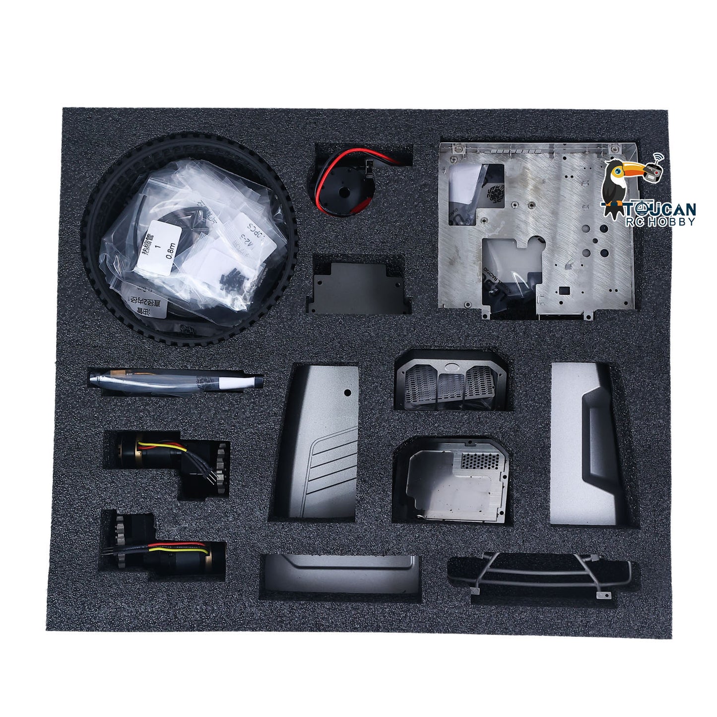 1/14 Hydraulic Remote Control Tracked Dumper KC300HR-5 Unpainted/Painted KIT LESU Metal RC Tipper Model Light System No Battery