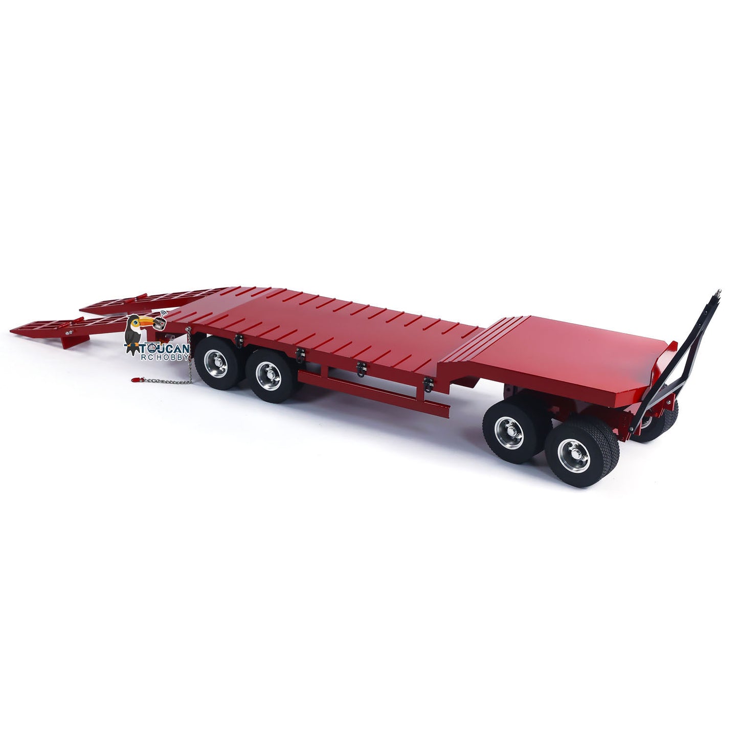 Metal 4-axle Full Trailer for 1/14 RC Tractor Truck Remote Control Car Simulation Hobby Model DIY Electric Tail-board