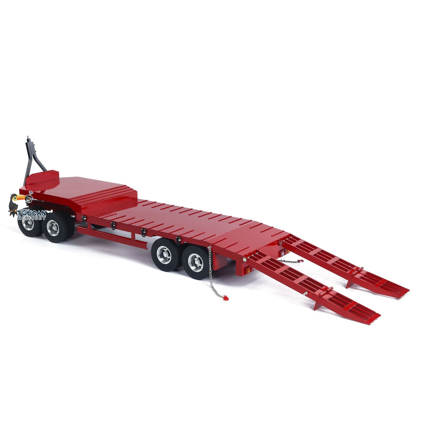 Metal 4-axle Full Trailer for 1/14 RC Tractor Truck Remote Control Car Simulation Hobby Model DIY Electric Tail-board