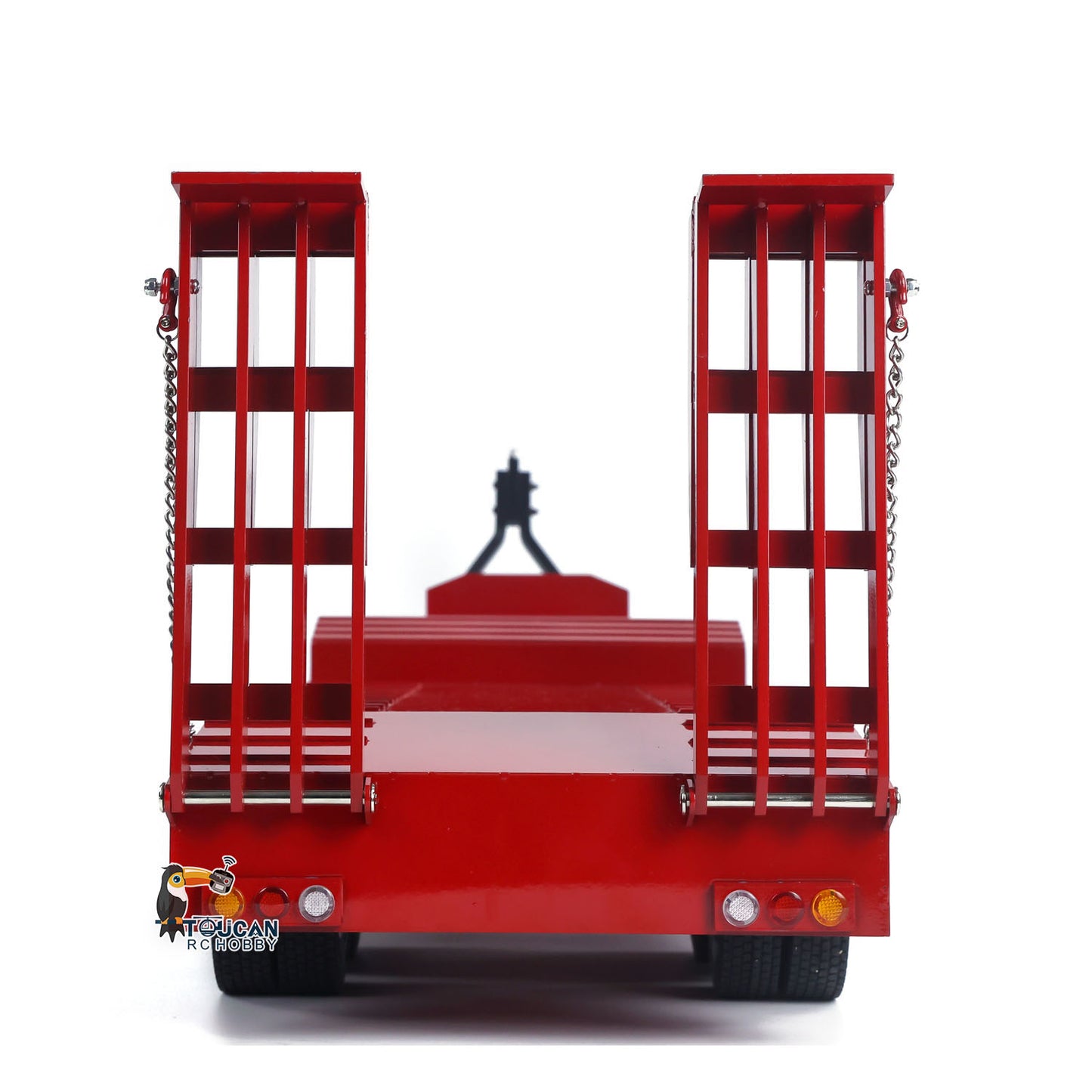 Metal 4-axle Full Trailer for 1/14 RC Tractor Truck Remote Control Car Simulation Hobby Model DIY Electric Tail-board