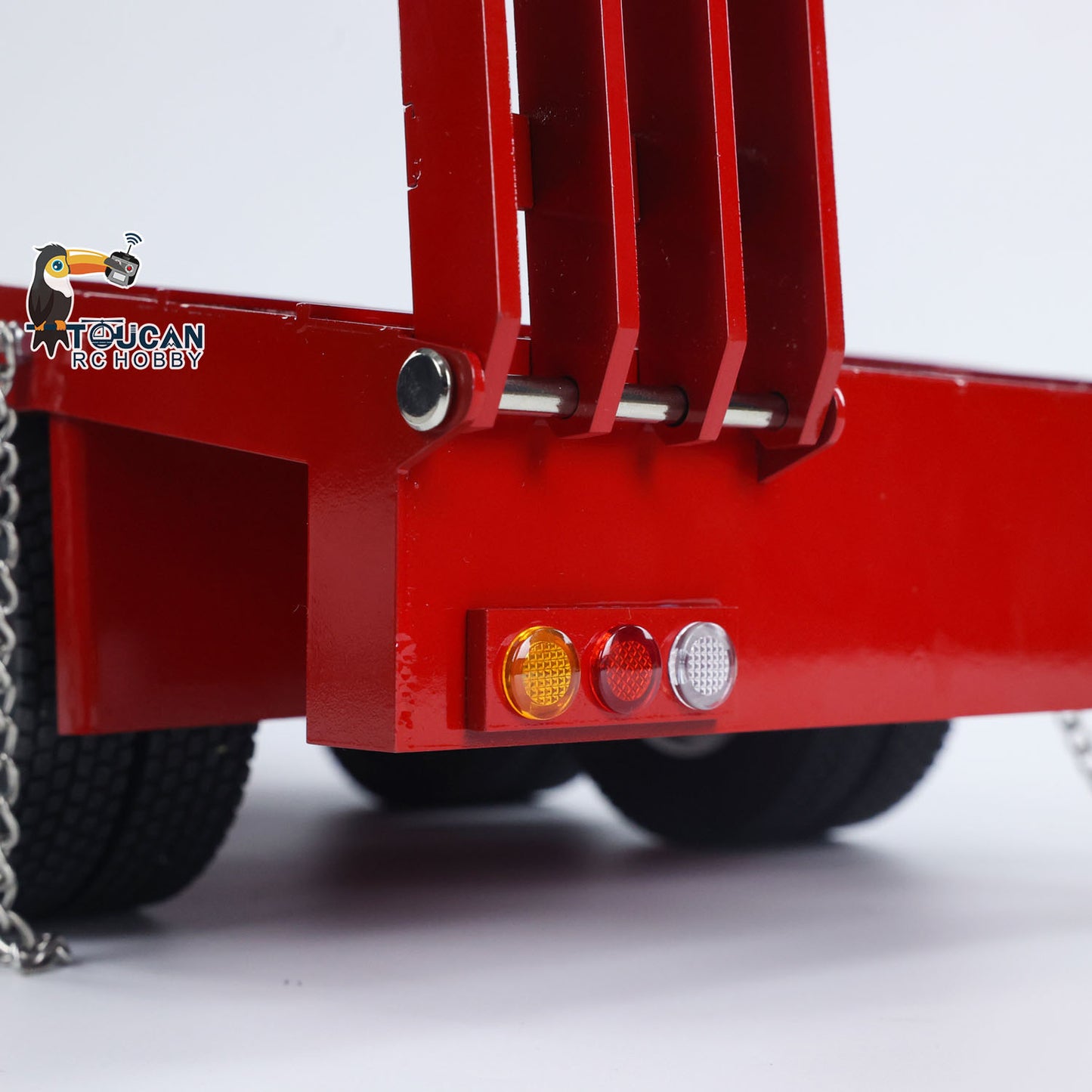 Metal 4-axle Full Trailer for 1/14 RC Tractor Truck Remote Control Car Simulation Hobby Model DIY Electric Tail-board