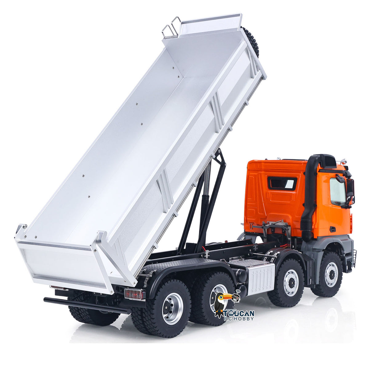 Fast Free Shipping for EU Kabolite 1/14 Electric RC Dump Truck K5703 8X8 Remote Control Tipper Model 2Speed Transmission Lights Sounds Battery Charger