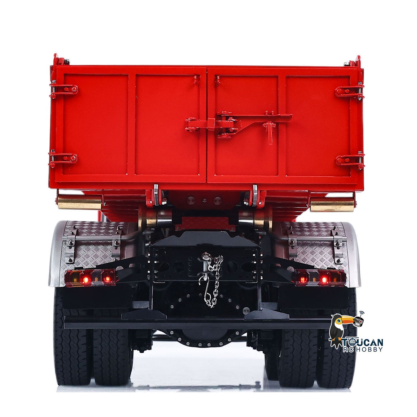 1/14 Metal RC Dump Truck 1838 8X8 Roll On Off Dumper Hydraulic Tipper Car 2-Way Valve 3-Speed Gearbox Differential Locks Light Sound