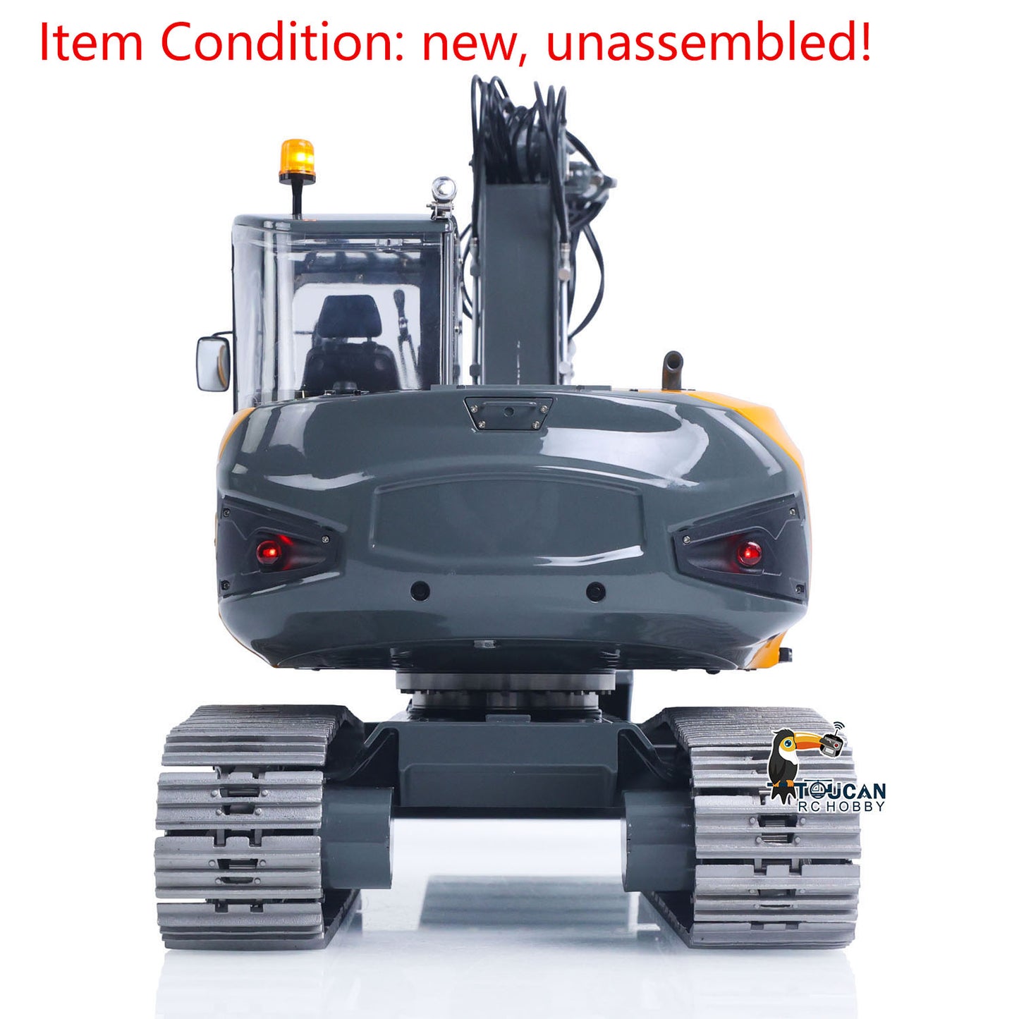 LESU MC15 4 Arms Metal 1/14 Hydraulic Remote Control Excavator KIT Model RC Digger Dual Pumps 9 Ways Valve Light Sound Motor