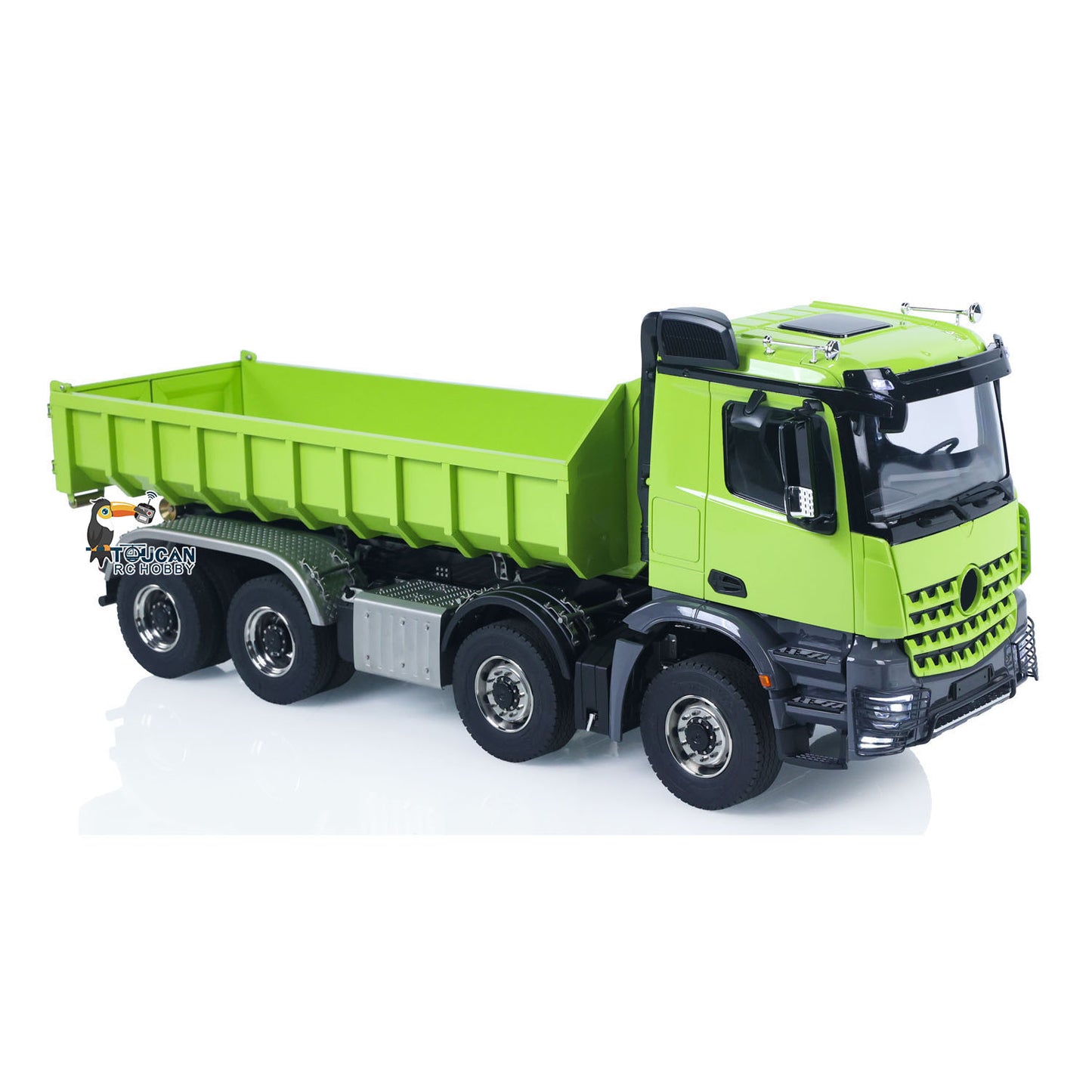1:14 Metal 8*8 Hydraulic RC Dumper Tipper Radio Controlled Full Dump Truck Car with Standard Bucket 3-speed Transmission