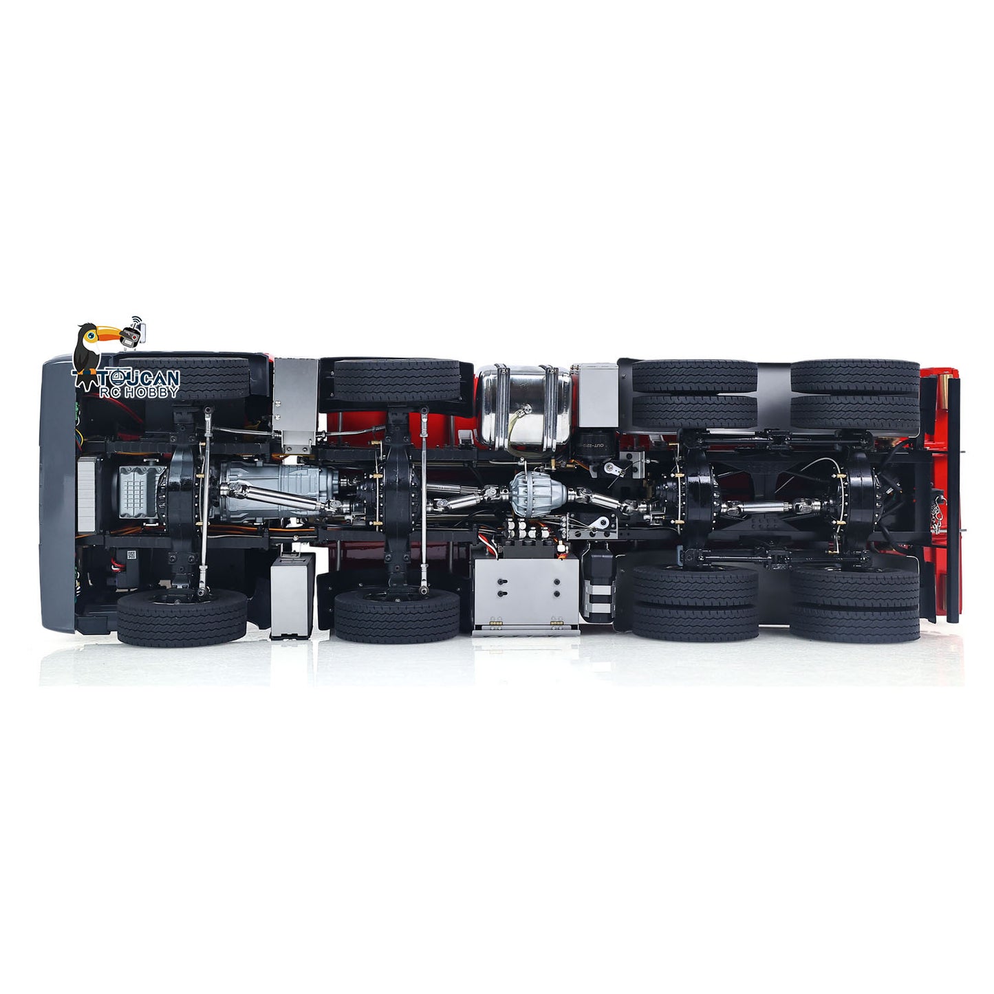 1/14 Metal RC Dump Truck 1838 8X8 Roll On Off Dumper Hydraulic Tipper Car 2-Way Valve 3-Speed Gearbox Differential Locks Light Sound