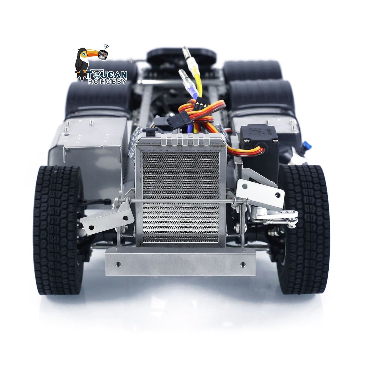 Metal Chassis 6x6 3-speed Transmission for 1/14 RC Tractor Remote Controlled Truck 3363 Car Model with Differential Lock Axles