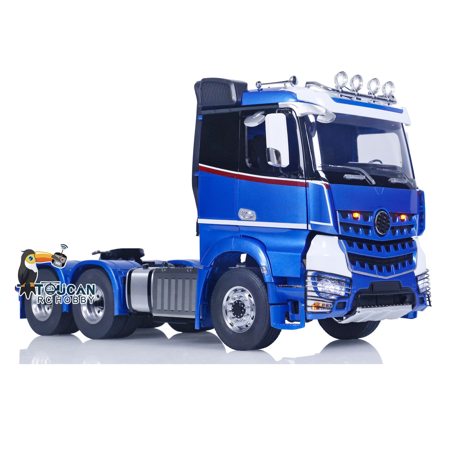 LESU 1/14 6x6 RC Tractor Truck Simulation I6S RTR Remote Controlled Car Model Roof Sounds Lights ESC Servo Motor