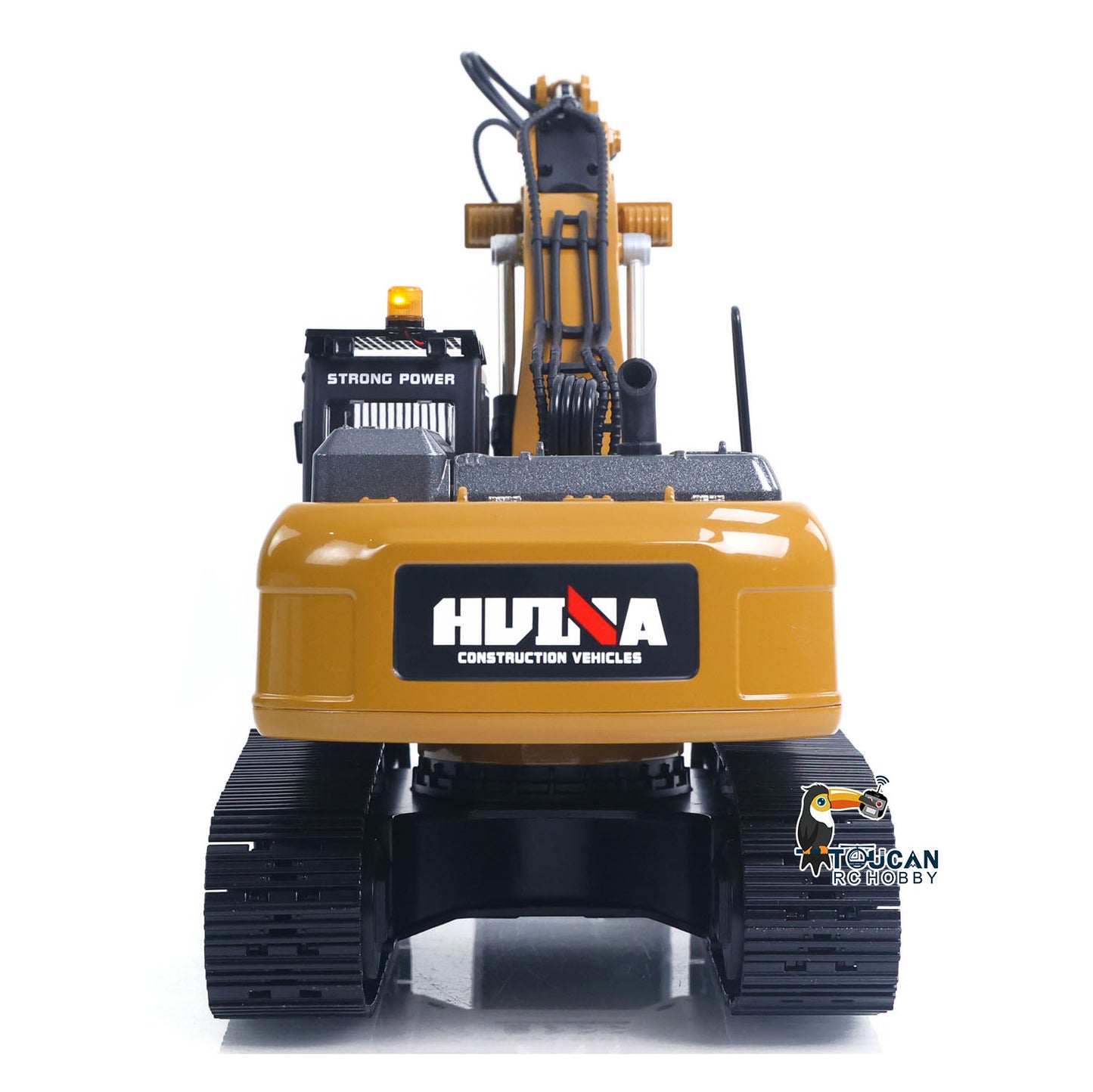 US STOCK HUINA New Upgrade 580 1/14 Metal Excavator Model Engineering Vehicle Electric Ball Grabber 360 Rotating Shear Claw Sound Lights