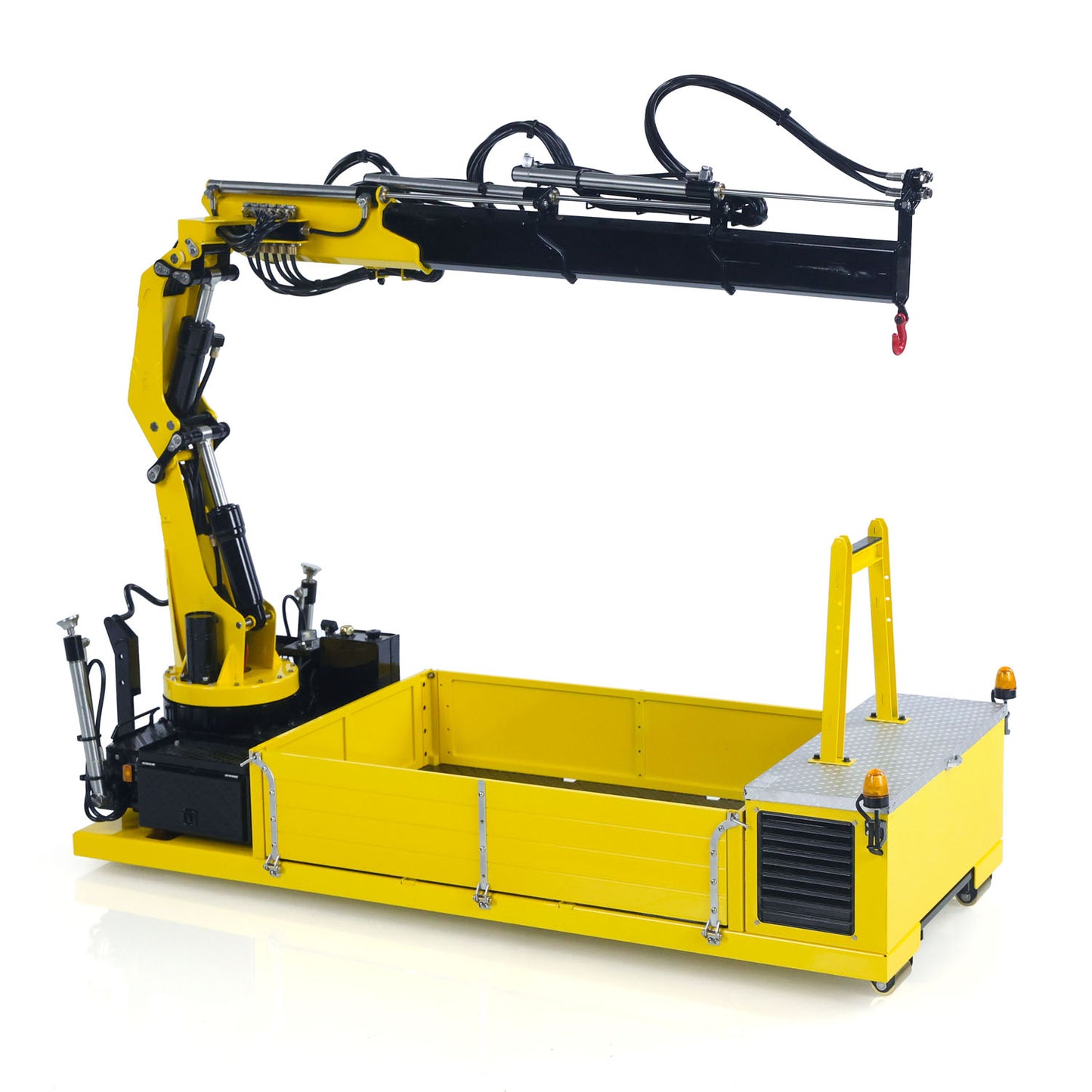 Metal Cargo Box & Hydraulic Crane 7CH Valve Pump for LESU 1/14 Radio Controleld Roll Off Dumper Truck DIY RC Tipper Model Car