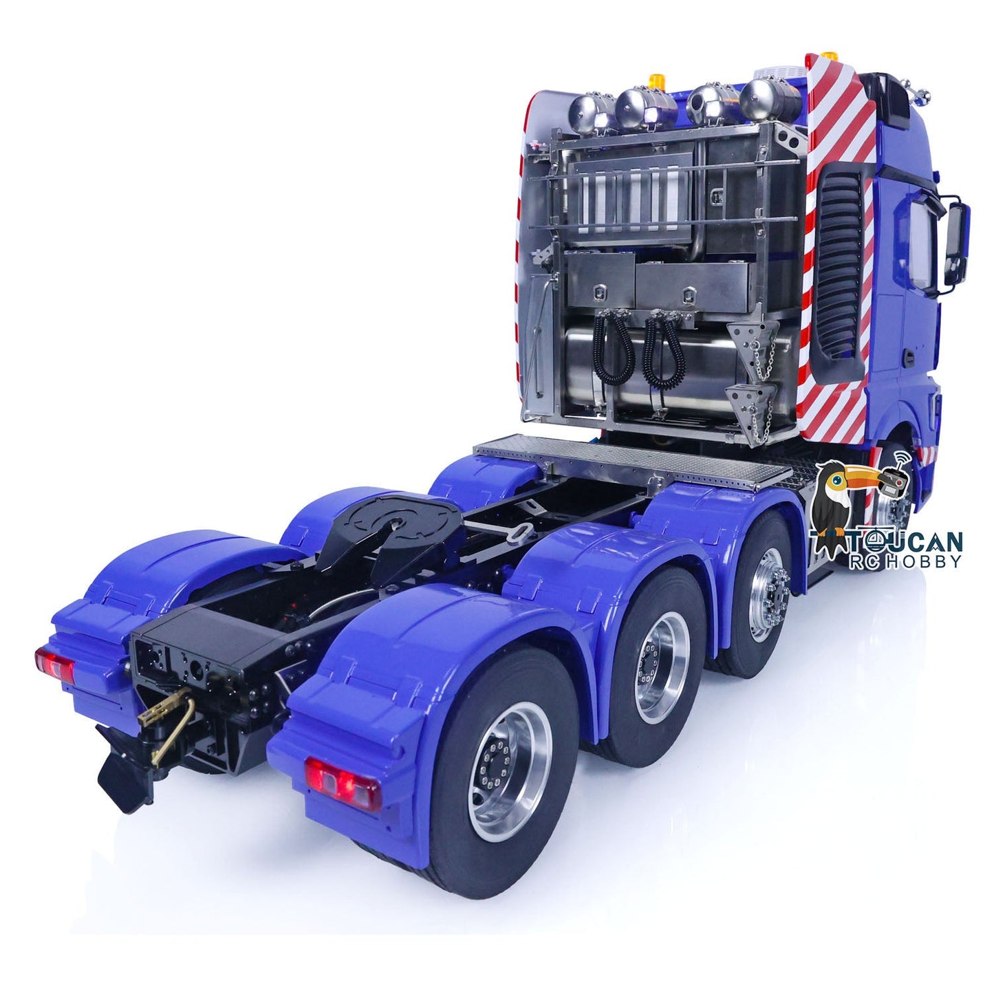 1/14 Scale LESU 8xX8 RC Tractor Truck Remote Controlled Car Model W/ Equipment Rack 3-speed Transmission Decorative Air Conditioner