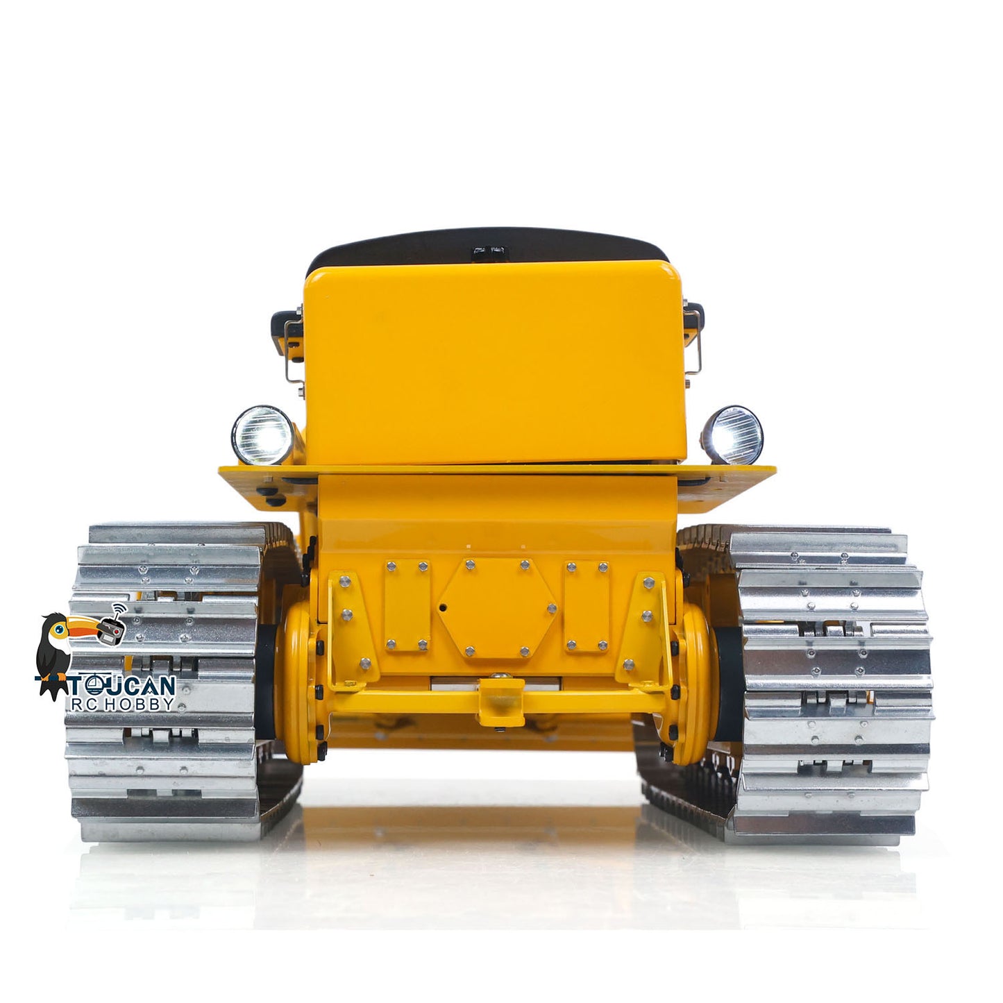 Metal 1/14 RC Hydraulic Bulldozer D7 Remote Control Dozer Model Engineering Vehicle Flysky Radio Light Sound System Battery