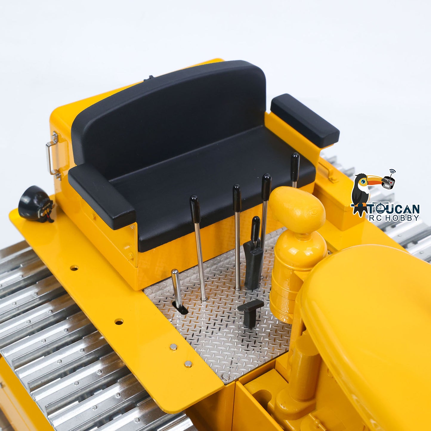 Metal 1/14 RC Hydraulic Bulldozer D7 Remote Control Dozer Model Engineering Vehicle Flysky Radio Light Sound System Battery