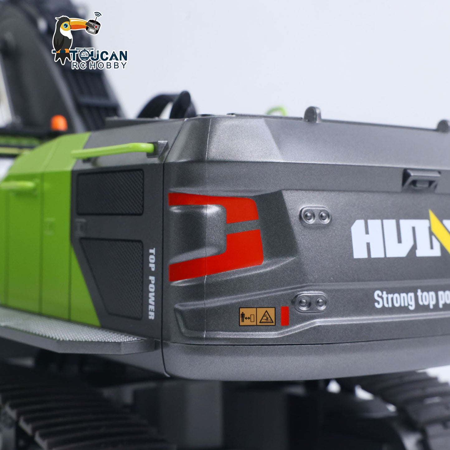 US STOCK HUINA 1/14 593 Toys Model RC Excavator Car Gift Battery 2.4G Remote Control Digger