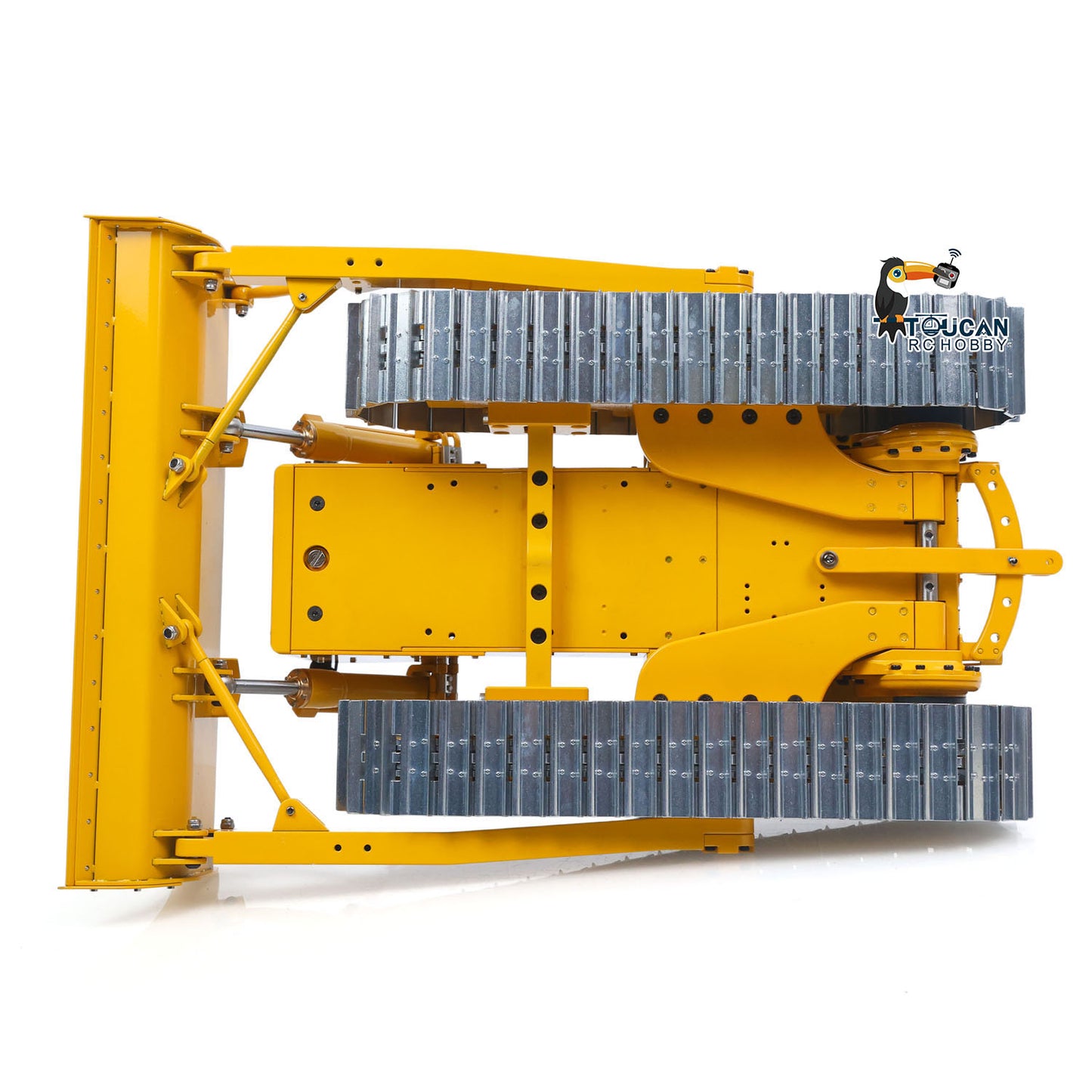Metal 1/14 RC Hydraulic Bulldozer D7 Remote Control Dozer Model Engineering Vehicle Flysky Radio Light Sound System Battery