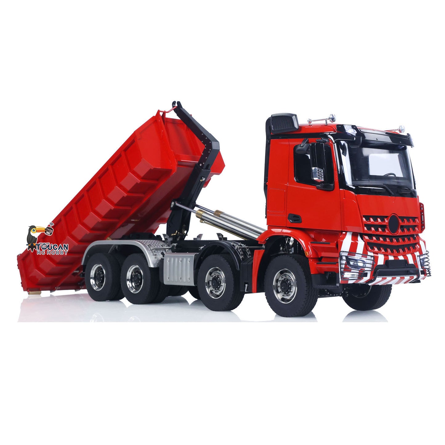 1/14 8*8 Hydraulic RC Dumper Tipper Car Metal Radio Control Full Dump Trucks with Standard Bucket Hobby Model DIY