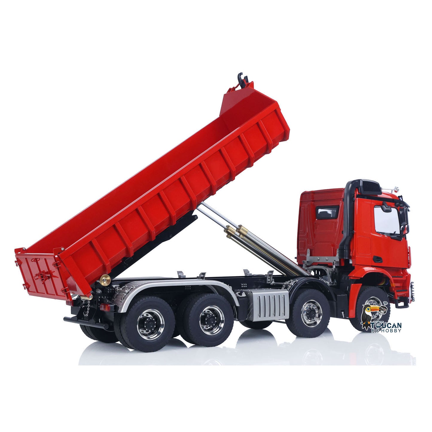1/14 8*8 Hydraulic RC Dumper Tipper Car Metal Radio Control Full Dump Trucks with Standard Bucket Hobby Model DIY