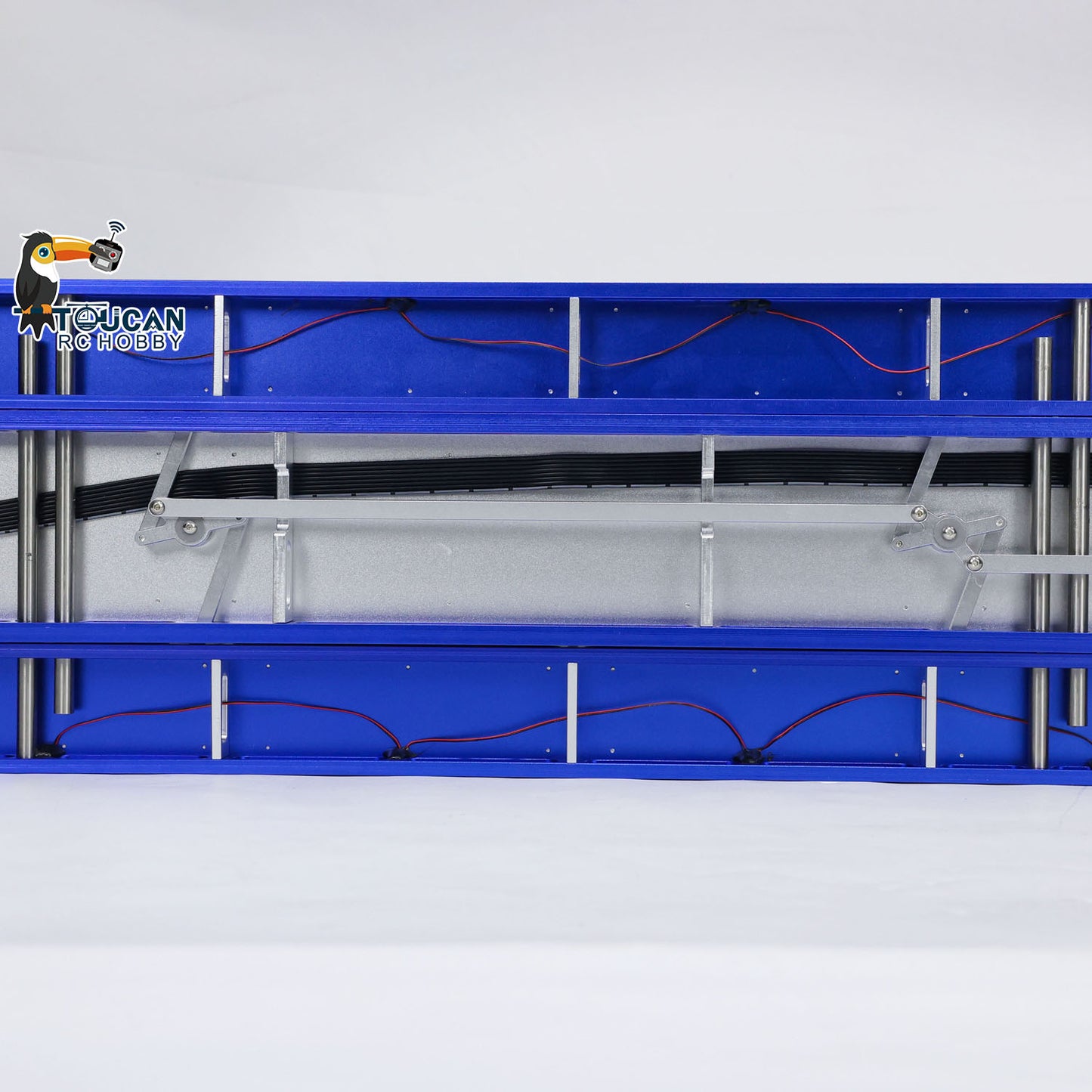 1/14 4 Axles RC Heavy Trailer DG-999 CNC Gooseneck Trailers for Tractor Truck Assembled Painted with Light System Load Weight 30kg