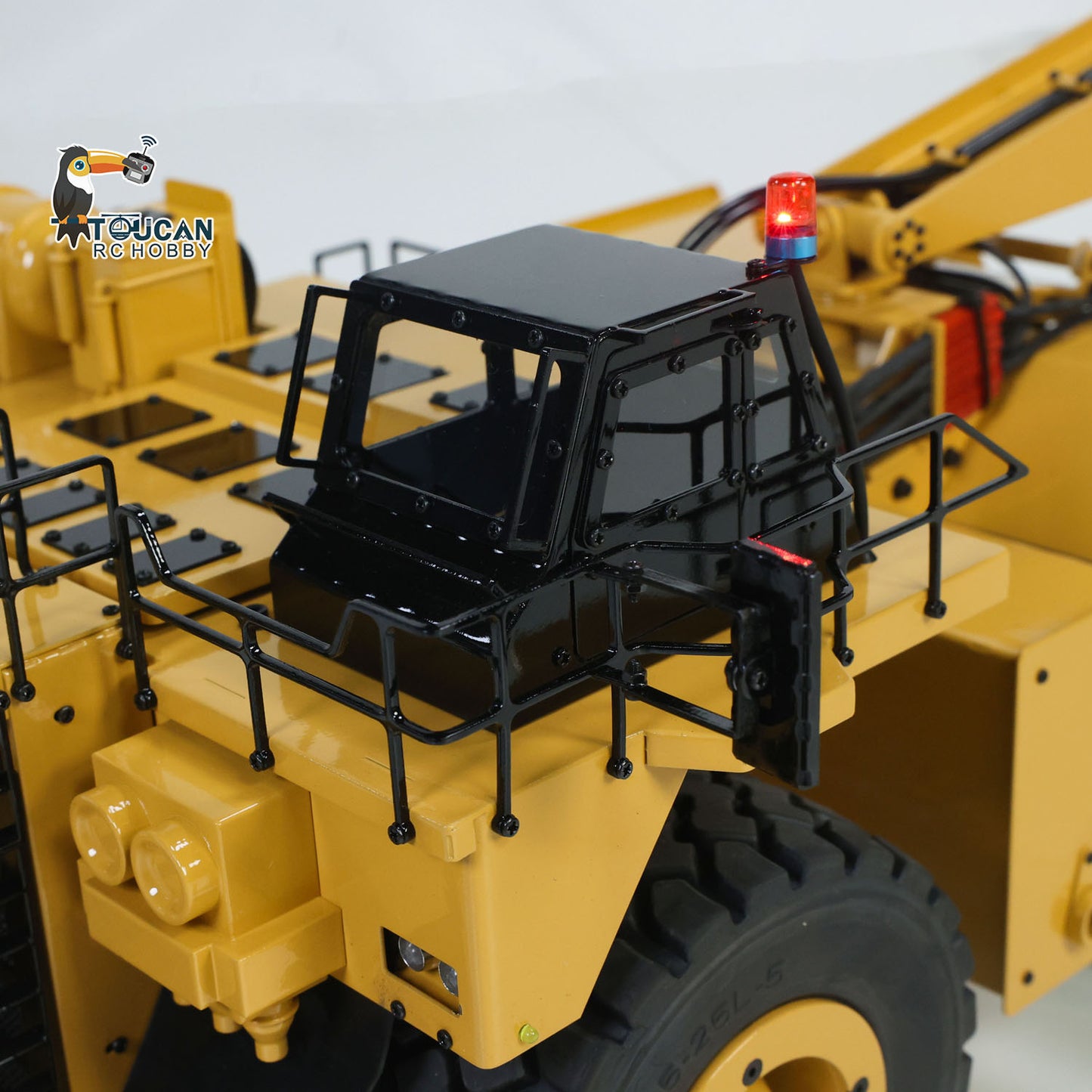 1.8Meters Long! Metal 1/20 RC Heavy Duty Hydraulic Mining Trailer C739D PRO Gooseneck Car Remote Control Construction Vehicle