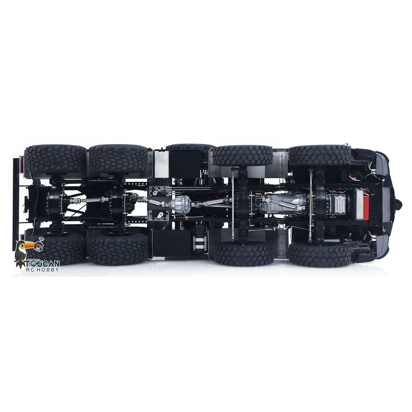 1/14 6x6 TOUCAN Hydraulic RC Dump Truck Metal Radio Controlled Tipper Car Differential Lock Light Sound FlySky I6S