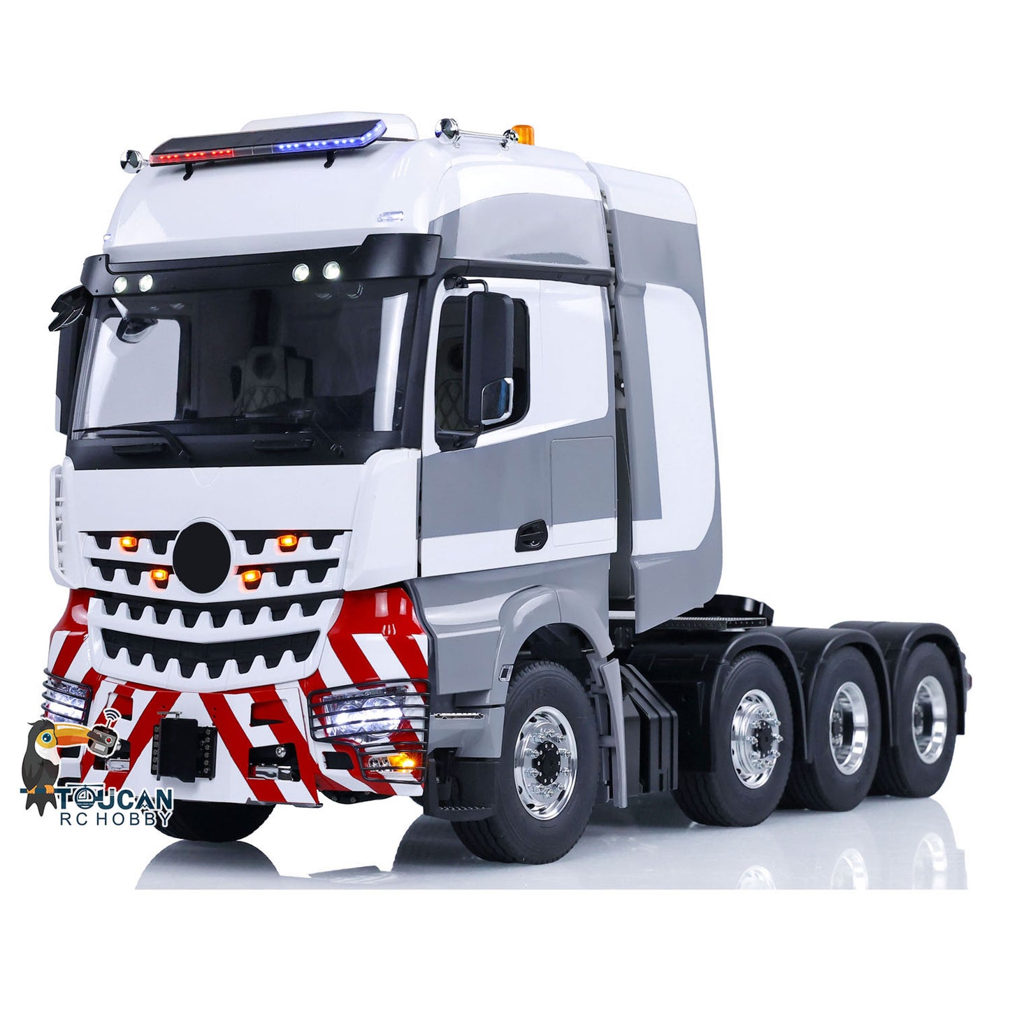 1/14 RC Tractor Trucks 8x8 RTR LESU Radio Control Car Model 2-speed Transmission Liquid Crystal Display Light Sound Smoke Unit