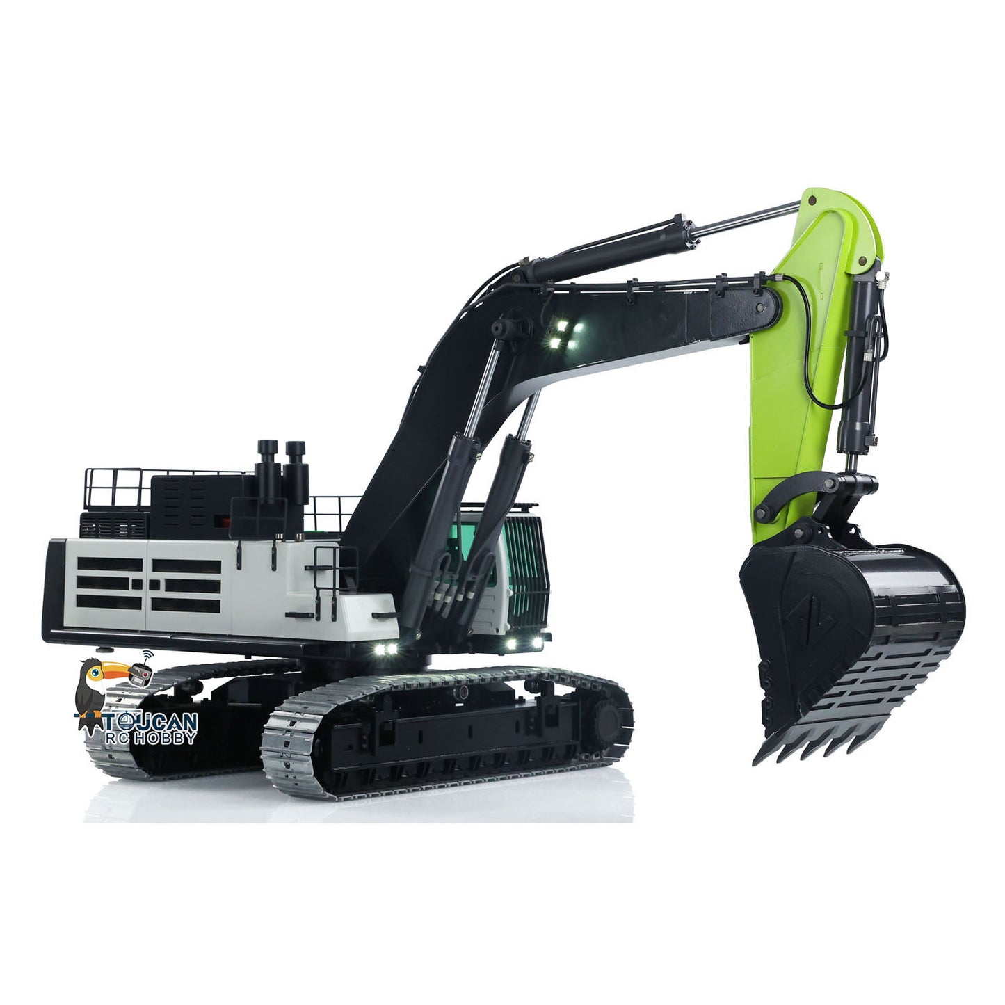 US STOCK Metal RC Hydraulic Excavators 1/12 ZE960G Double Pump RTR Radio Control Digger Construction Vehicle Model Smoke Unit