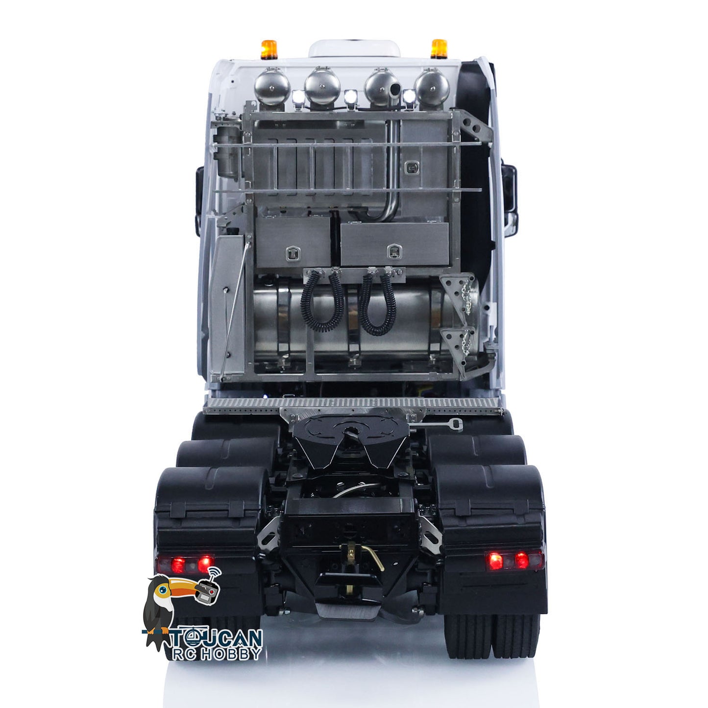 1/14 RC Tractor Trucks 8x8 RTR LESU Radio Control Car Model 2-speed Transmission Liquid Crystal Display Light Sound Smoke Unit