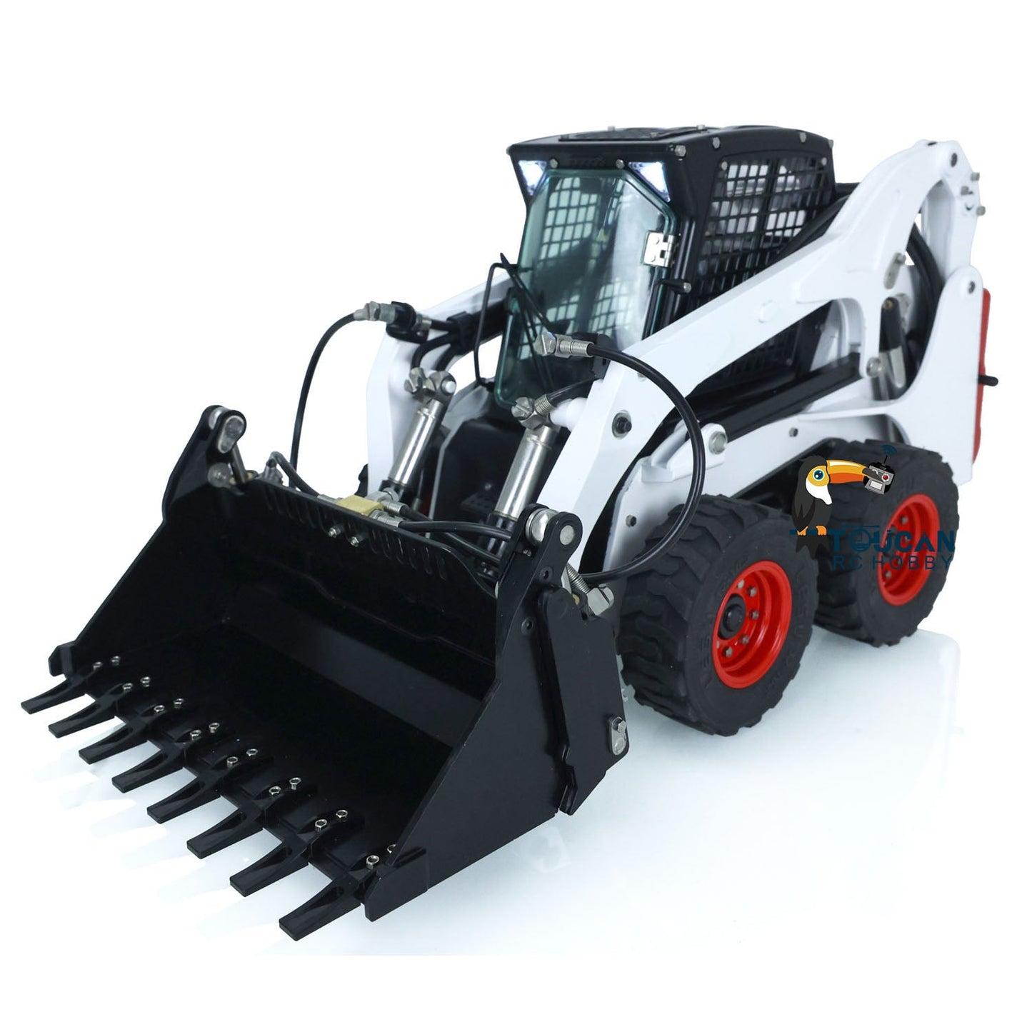 1/14 LESU Aoue-LT5H Metal RC Hydraulic Skid-Steer Loader Wheeled Radio Controlled DIY Model Painted Car W/ Sound Light ESC Motor