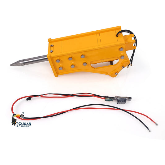 Metal Painted Electric Hammer for 1/12 RC Hydraulic Digger C395 Dual Pump Remote Control Construction Vehicles Excavator Engineering Machine