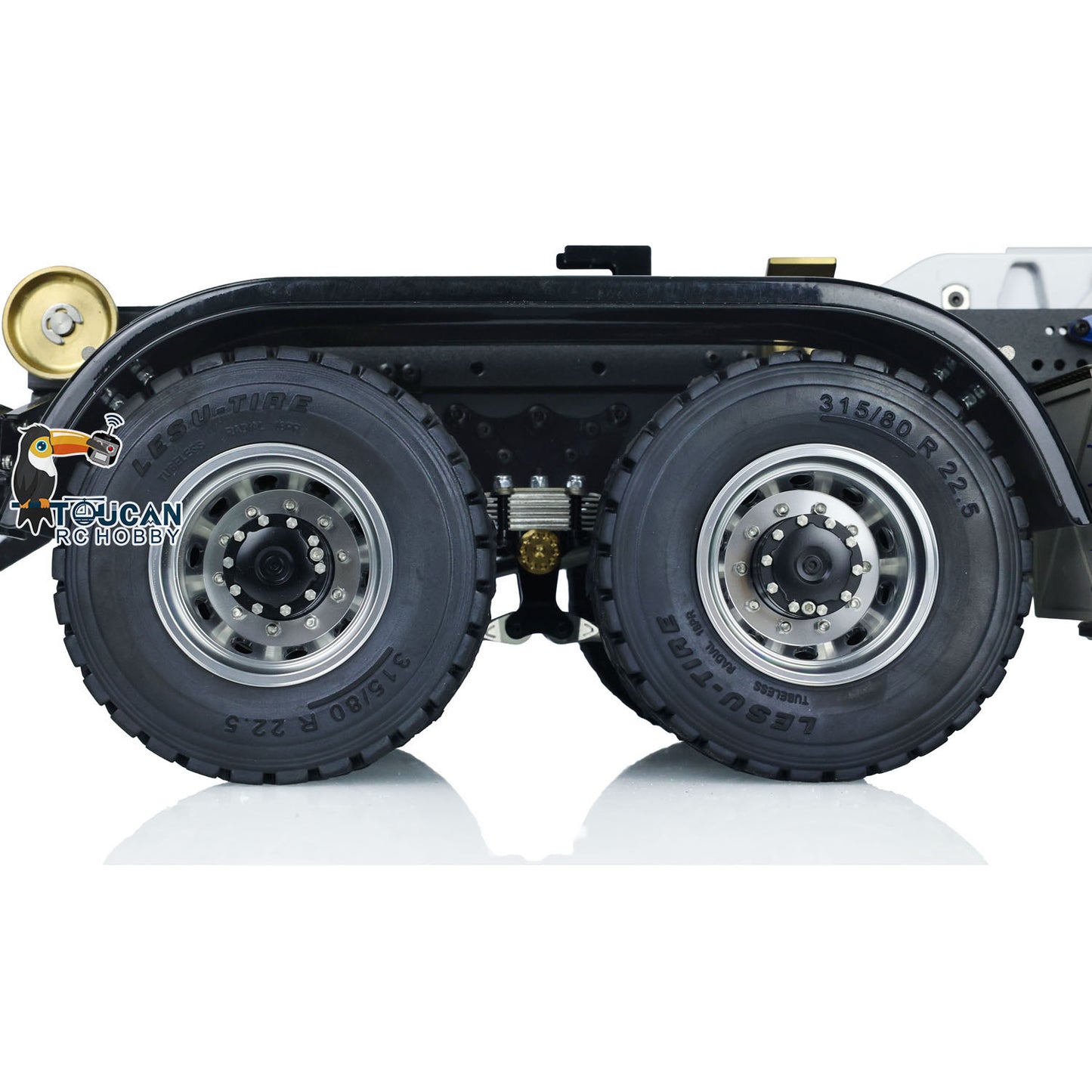 LESU 1/14 8x8 Truck Hydraulic Remote Controlled Dumper Roll On/Off Tipper Model with Sound Light System Motor Front Towing Hook