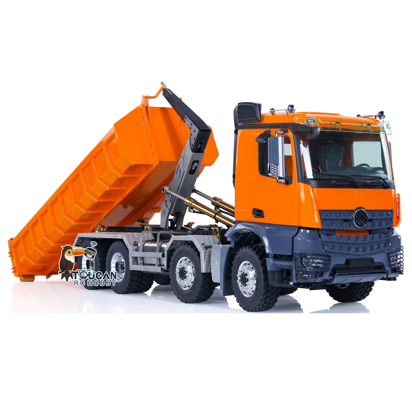 LESU 1/14 8*8 for K3363 Hydraulic RC Dumper Truck Tipper Model 1/2 Transfer Case LED Light 3T Sound ESC Servo Motor