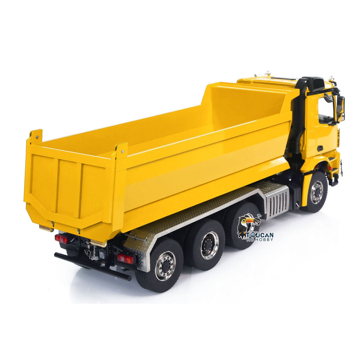 1/14 8x8 RC Hydraulic Dumper Car Roll On Full Dump Rear Axle Steering with U-shaped High Short Standard Bucket Timber Flatbed