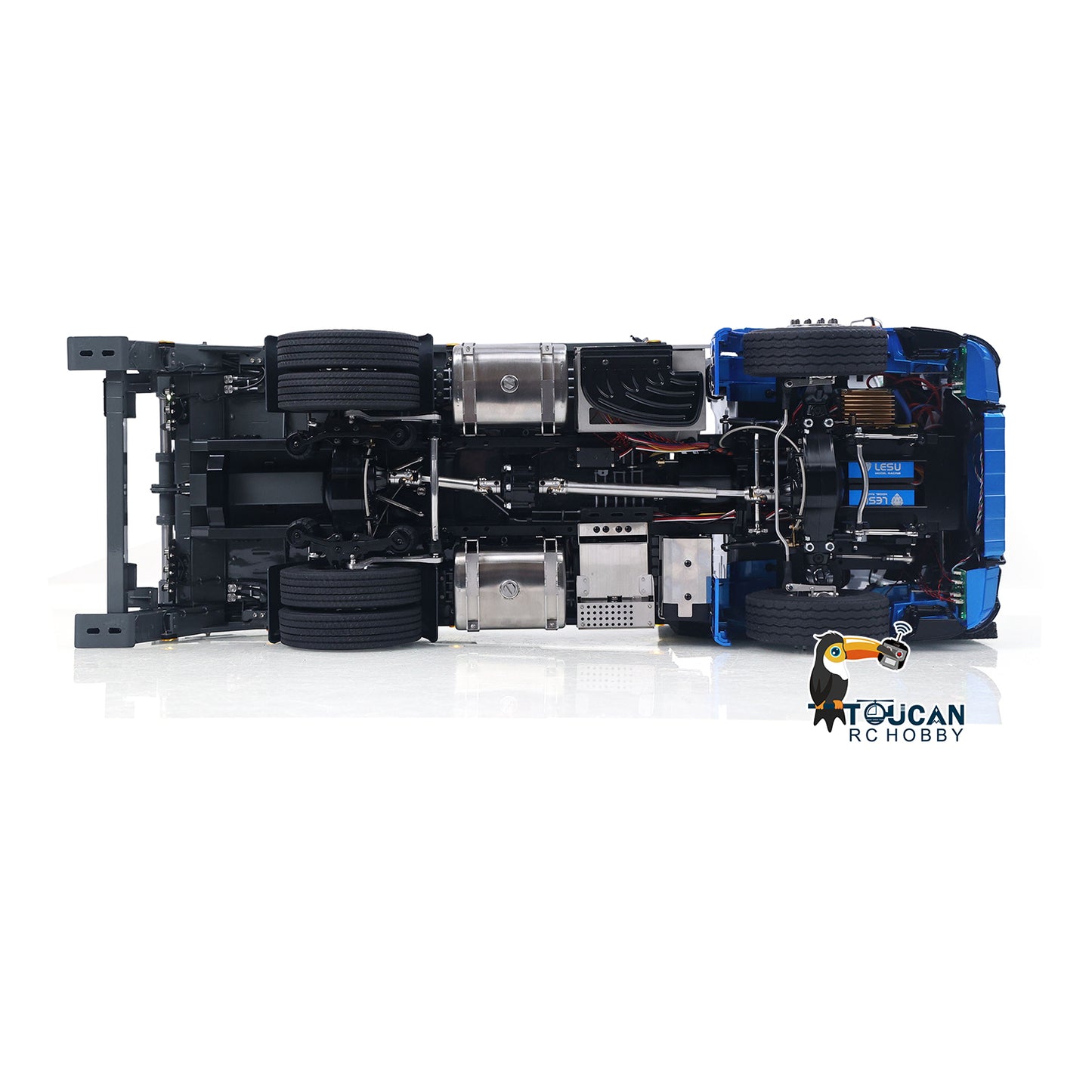 3Speed LESU Skip Loader 3363 Metal 4X4 Chassis 1/14 RC Hydraulic Swing Arm Garbage Dump Truck Light Sound Hub Reduction Axle